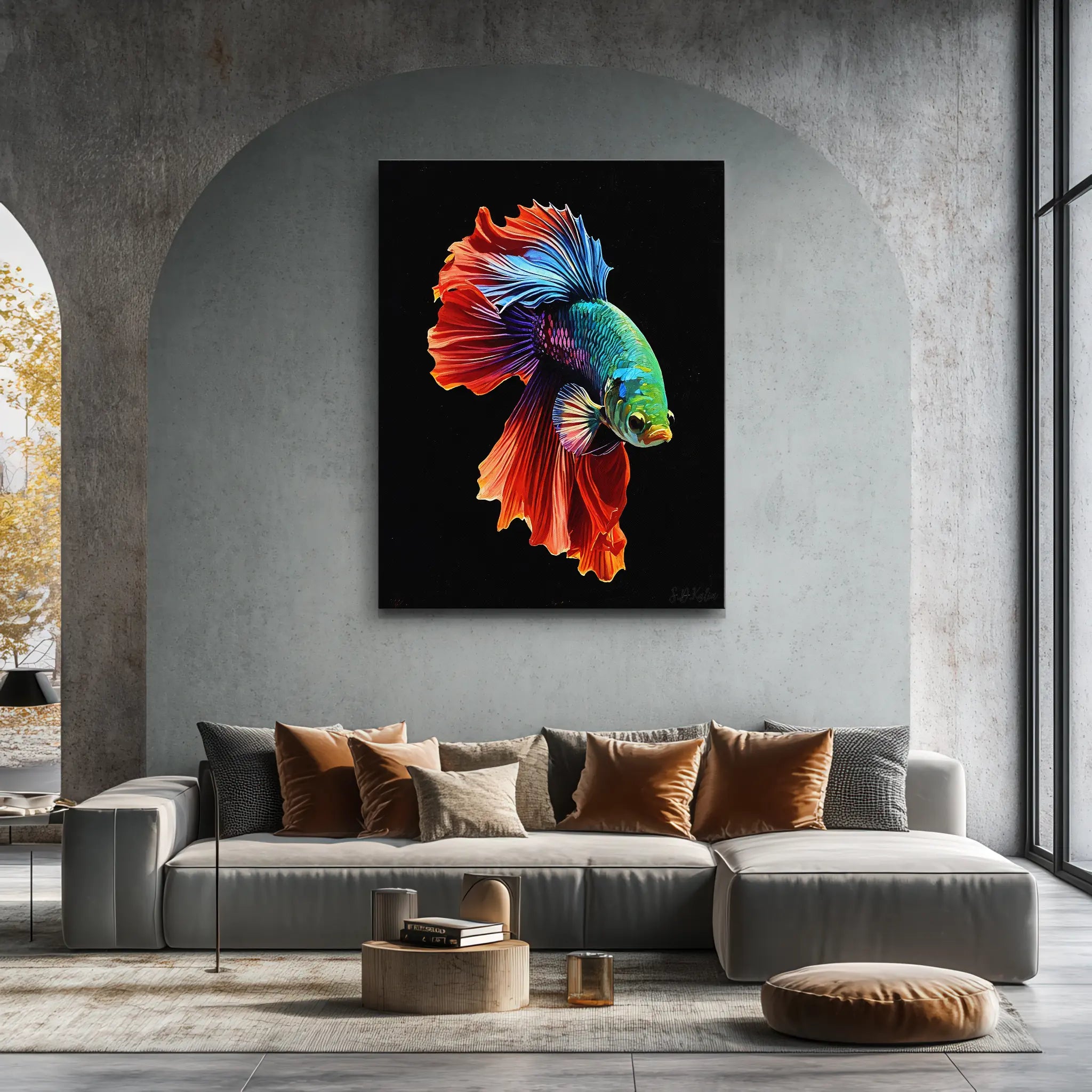 Rainbow Betta Fish Giclée Print 451022 Visual Wall Art AR3:4V-AR4:5V Giclée Print