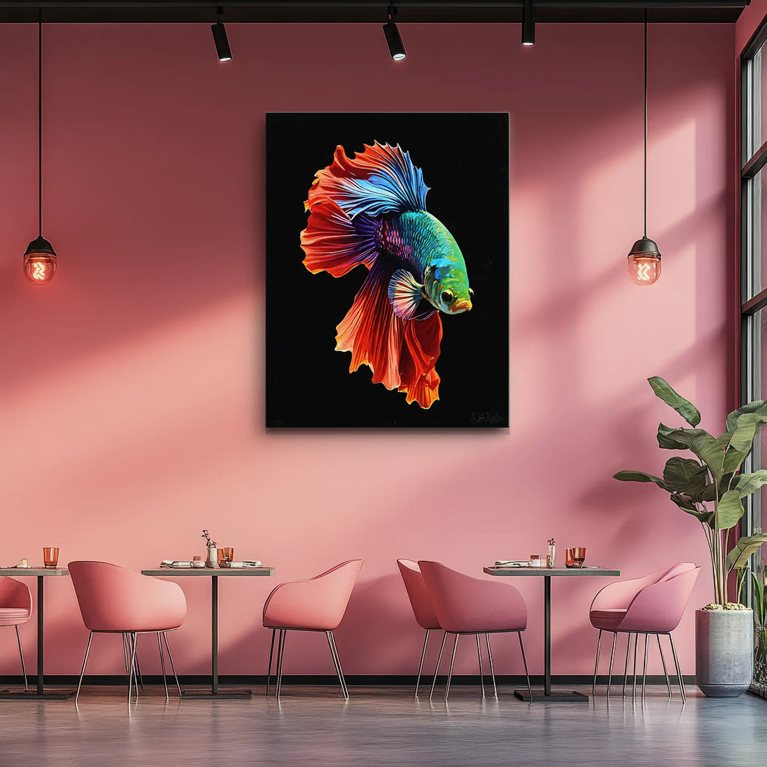 Rainbow Betta Fish Giclée Print 451022 Visual Wall Art AR3:4V-AR4:5V Giclée Print