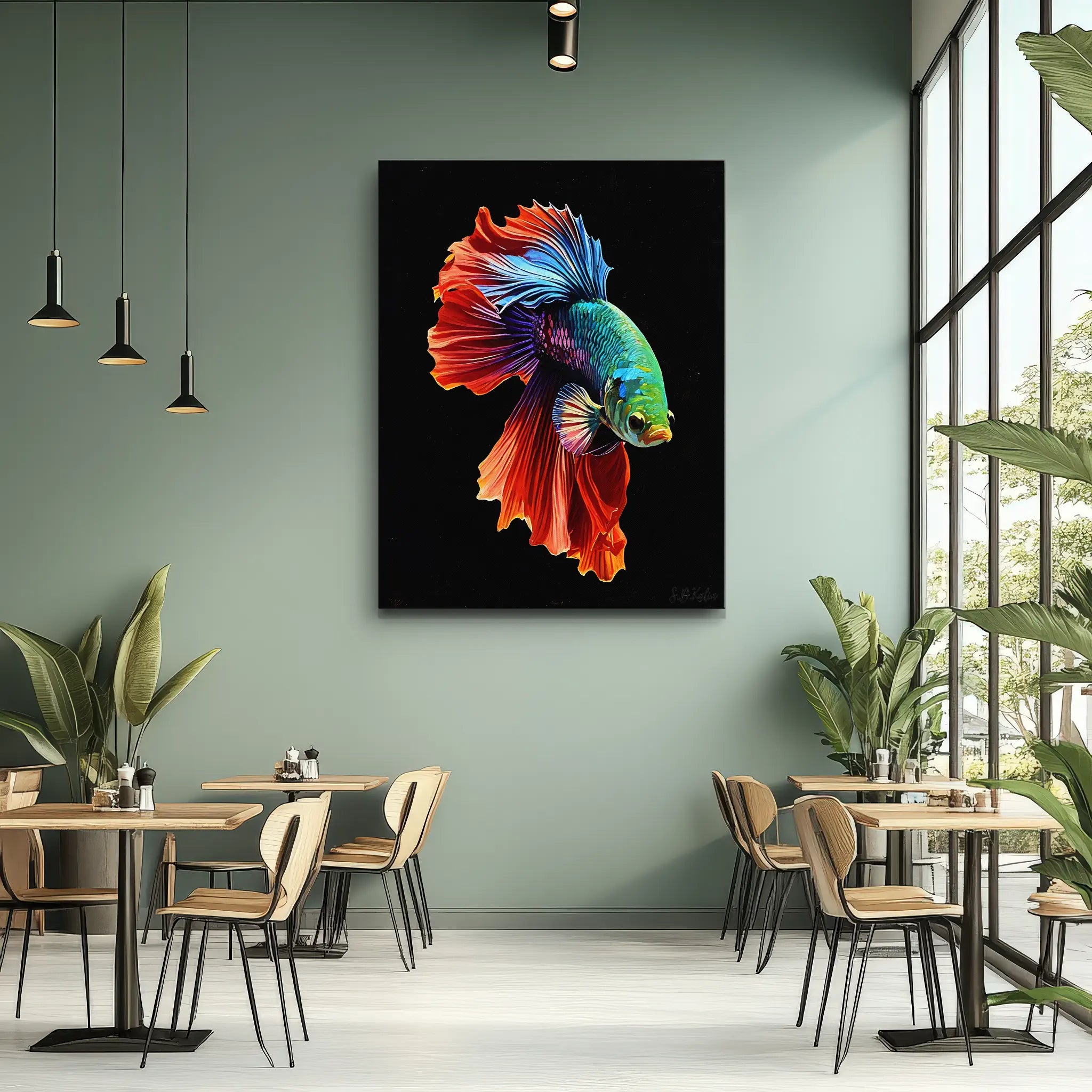 Rainbow Betta Fish Giclée Print 451022 Visual Wall Art AR3:4V-AR4:5V Giclée Print