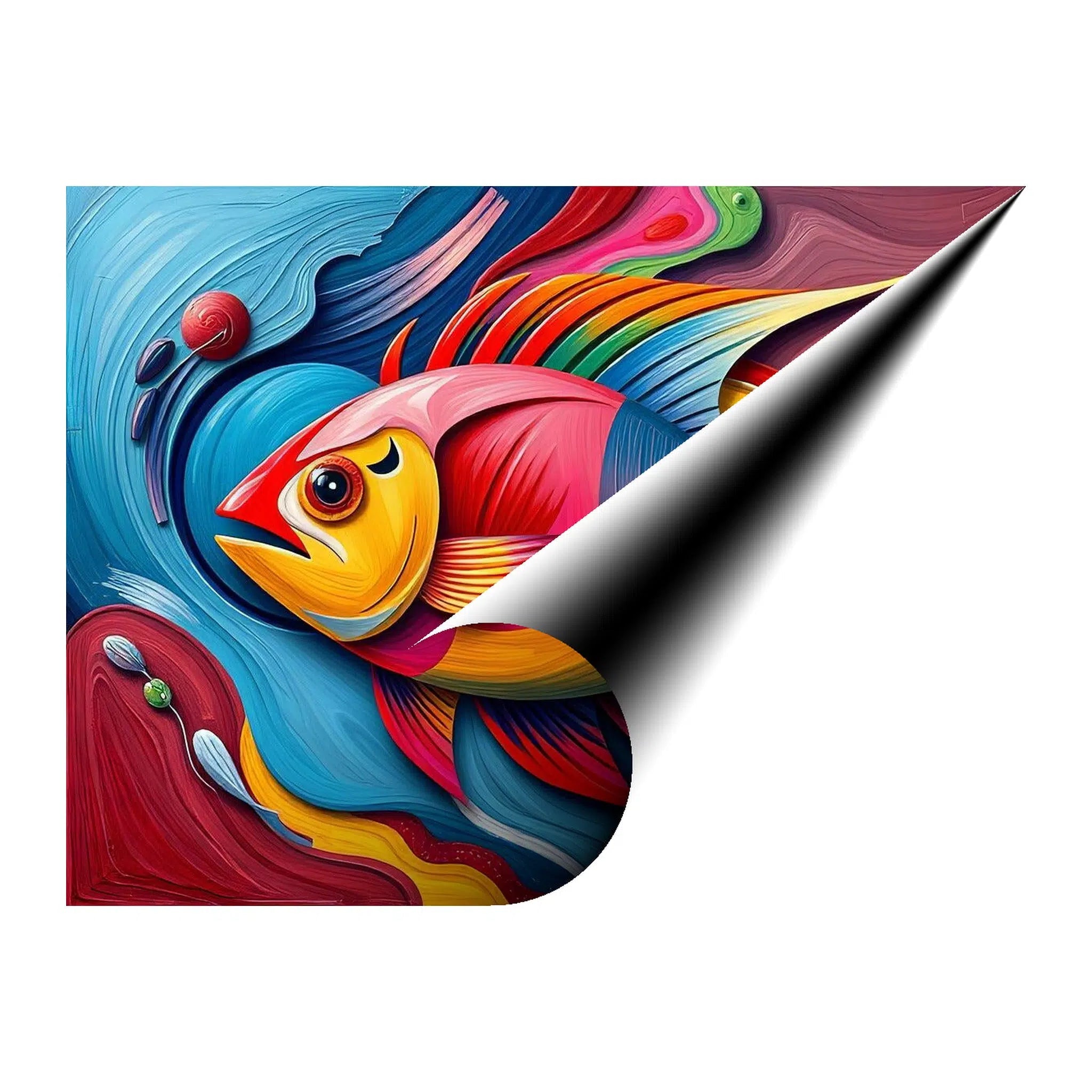 Rainbow Fish Giclée Print 43401 Giclée Rolled Canvas Print Visual Wall Art