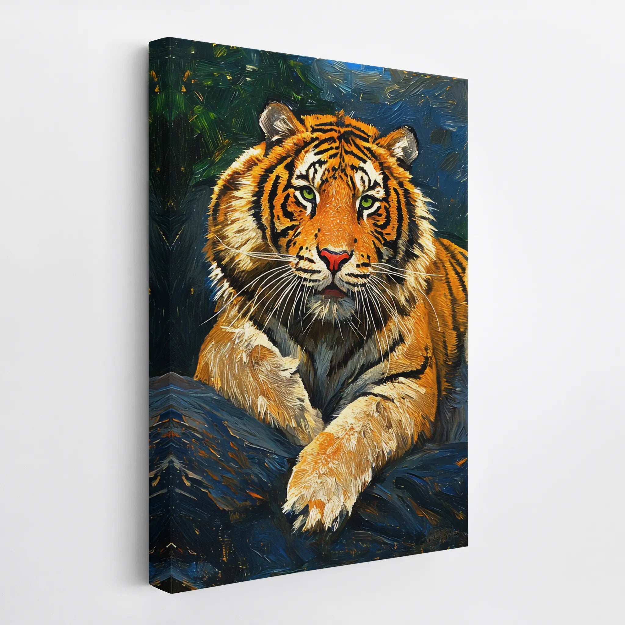 Resting Royalty Tiger reclining on rocks Giclée Print 231039 Visual Wall Art AR2:3V Giclée Print