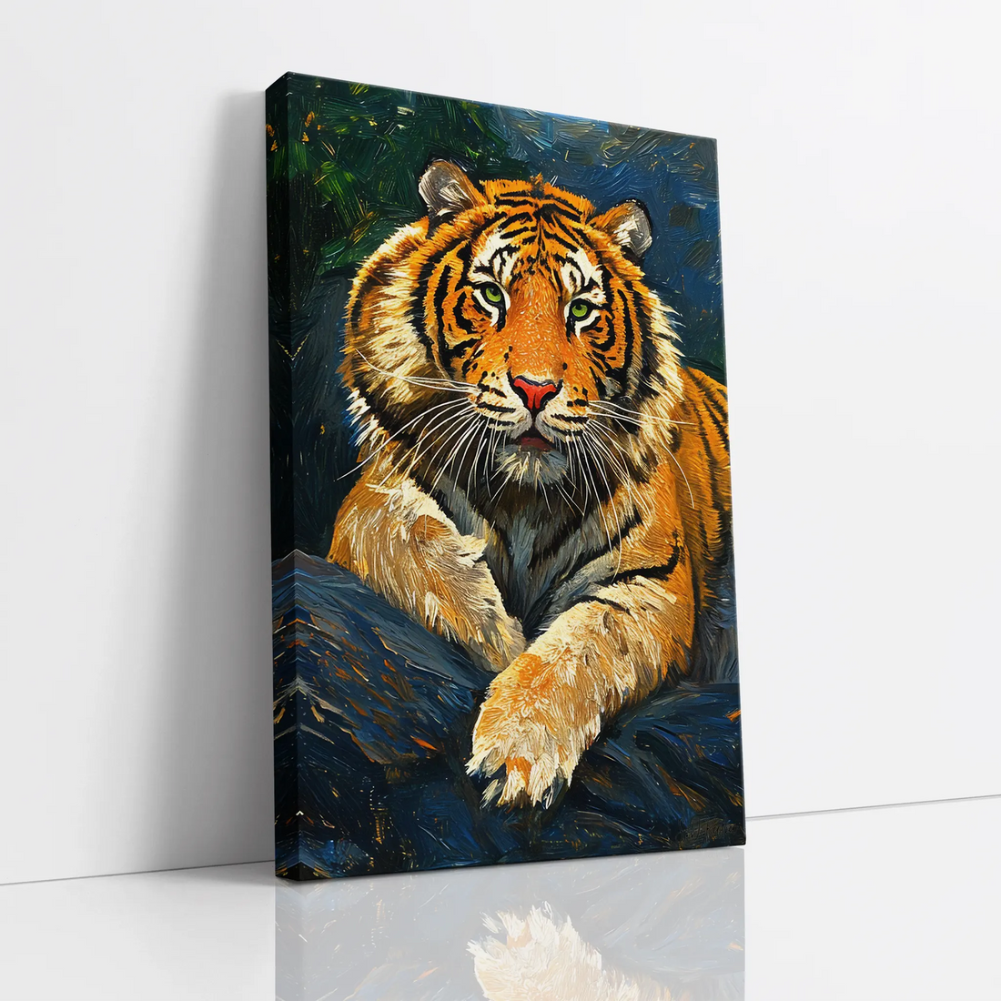 Resting Royalty Tiger reclining on rocks Giclée Print 231039 Visual Wall Art AR2:3V Giclée Print