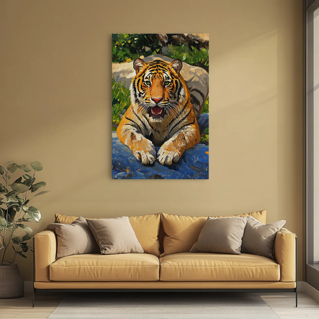 Resting Tiger in Sunlight Giclée Print 231040 Visual Wall Art AR2:3V Giclée Print
