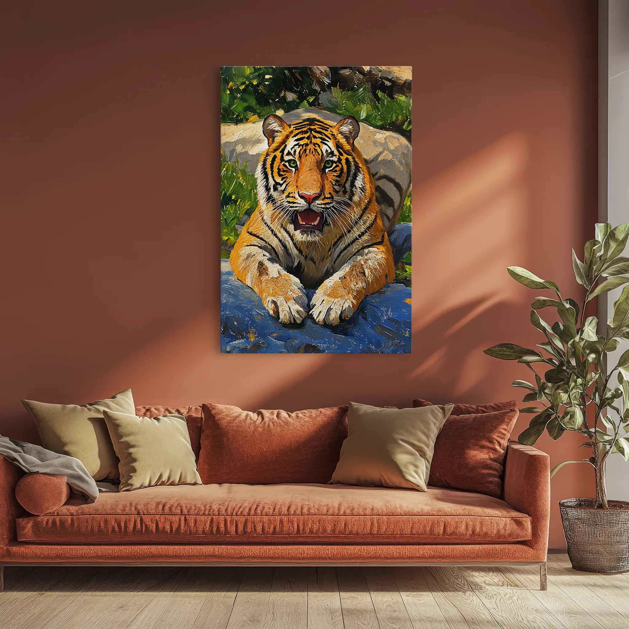 Resting Tiger in Sunlight Giclée Print 231040 Visual Wall Art AR2:3V Giclée Print