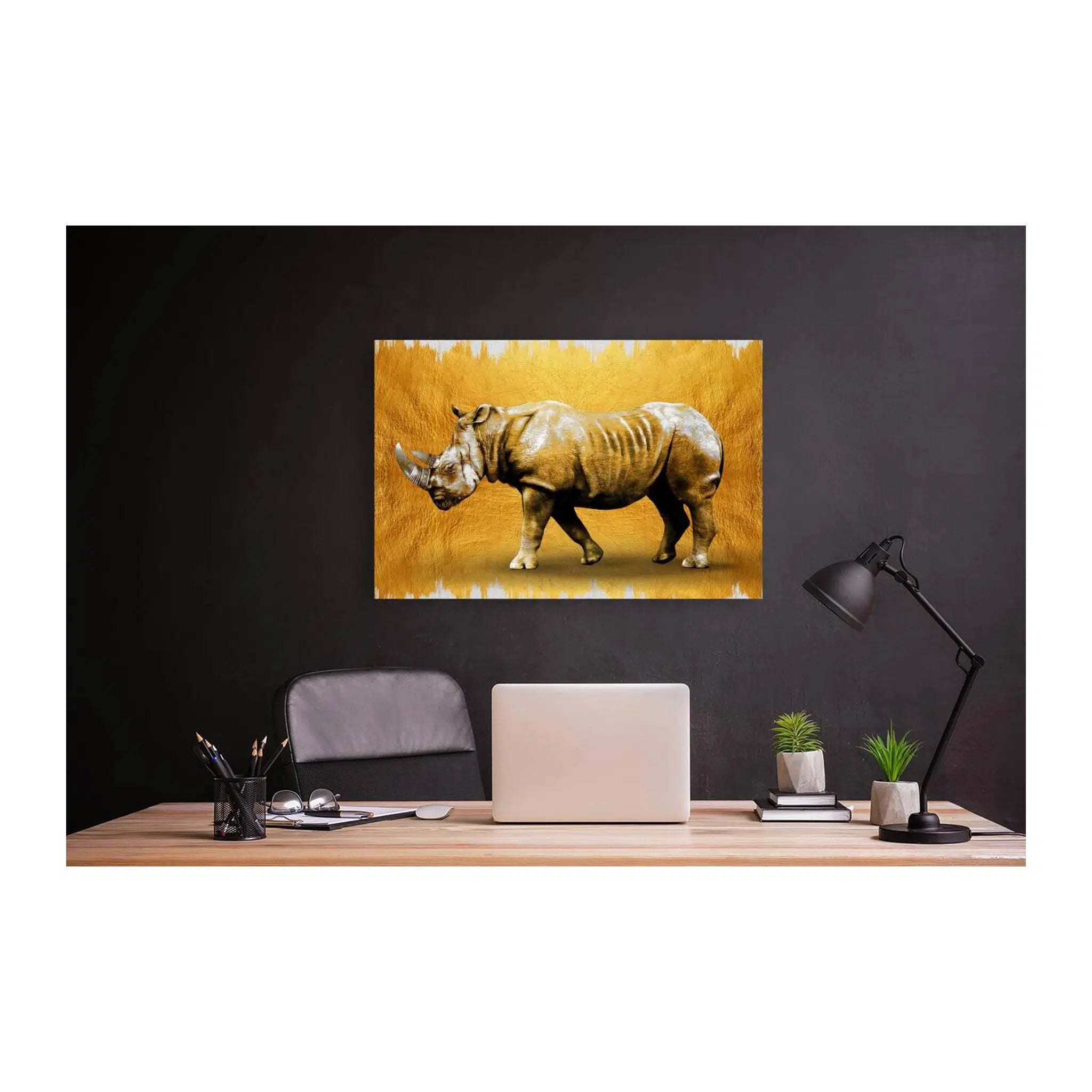 Rhino Gold Giclée Print 32901 Visual Wall Art