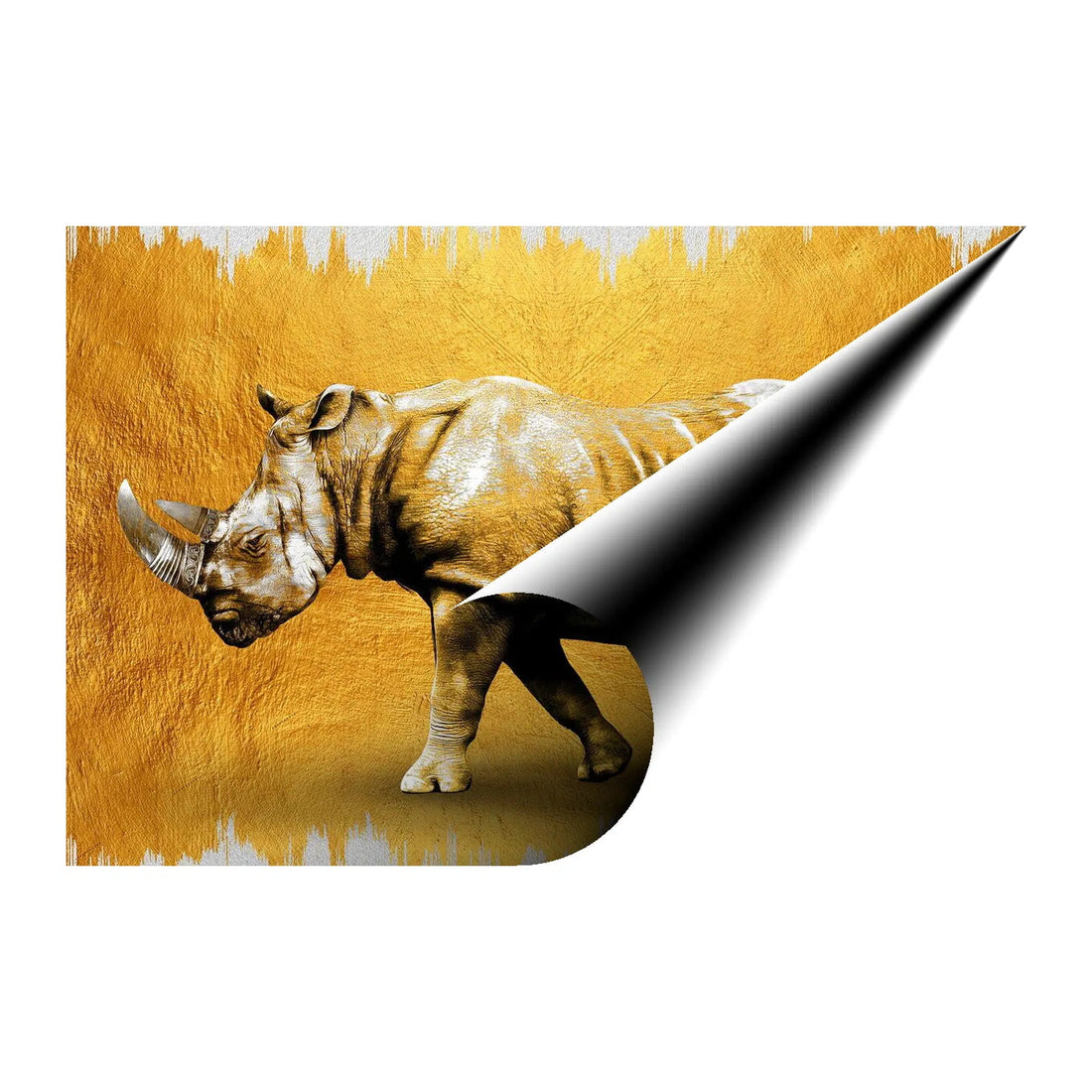 Rhino Gold Giclee Print 32901 Giclée Rolled Canvas Print Pictorem.com