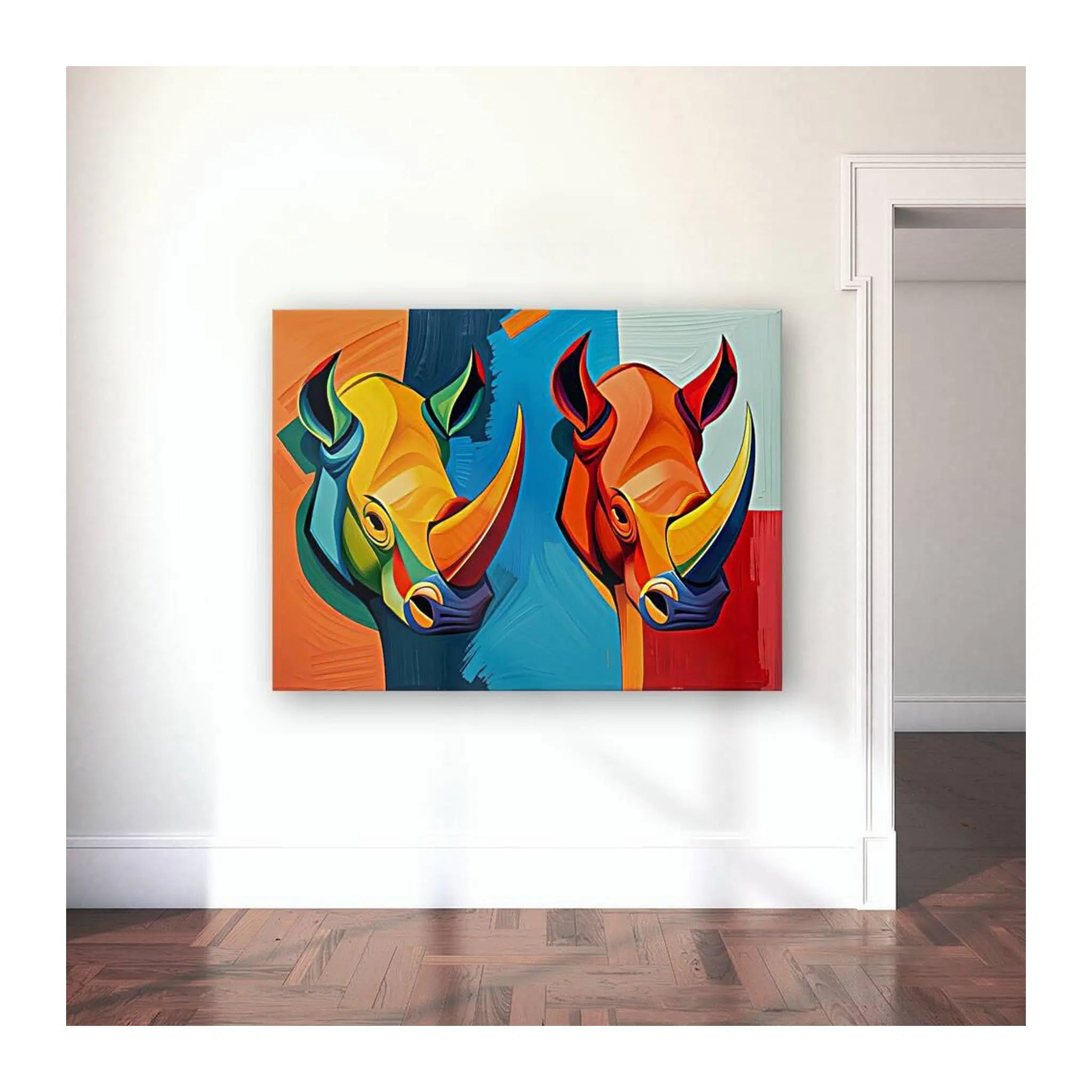 Rhinos Duo Giclée Print 43146 Visual Wall Art