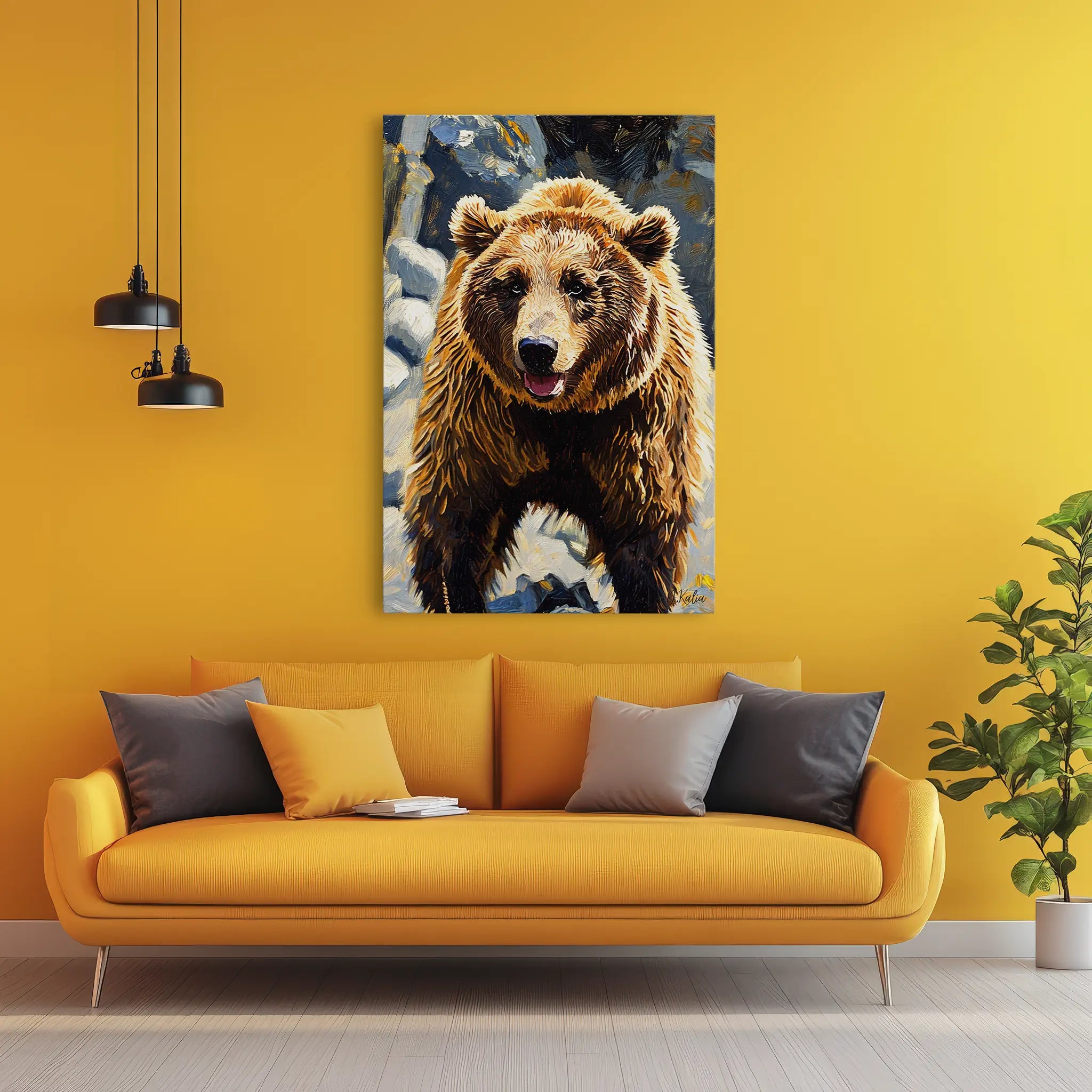 Riverstone Rumble Brown Bear Giclée Print 231045 Visual Wall Art AR2:3V Giclée Print