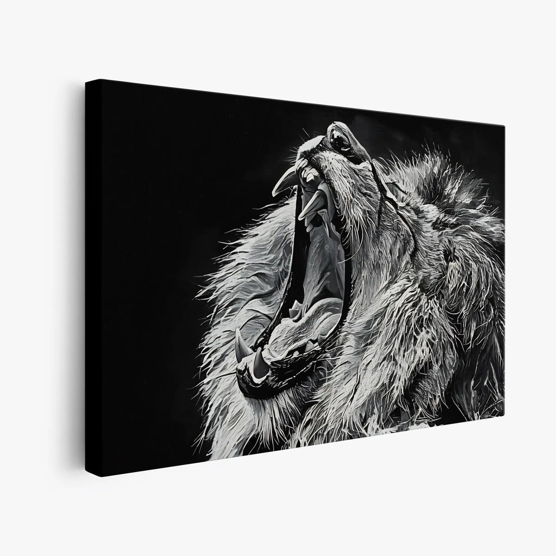 Roaring Lion Black And White Portrait Giclée Print 321009 Visual Wall Art AR3:2H Giclée Print