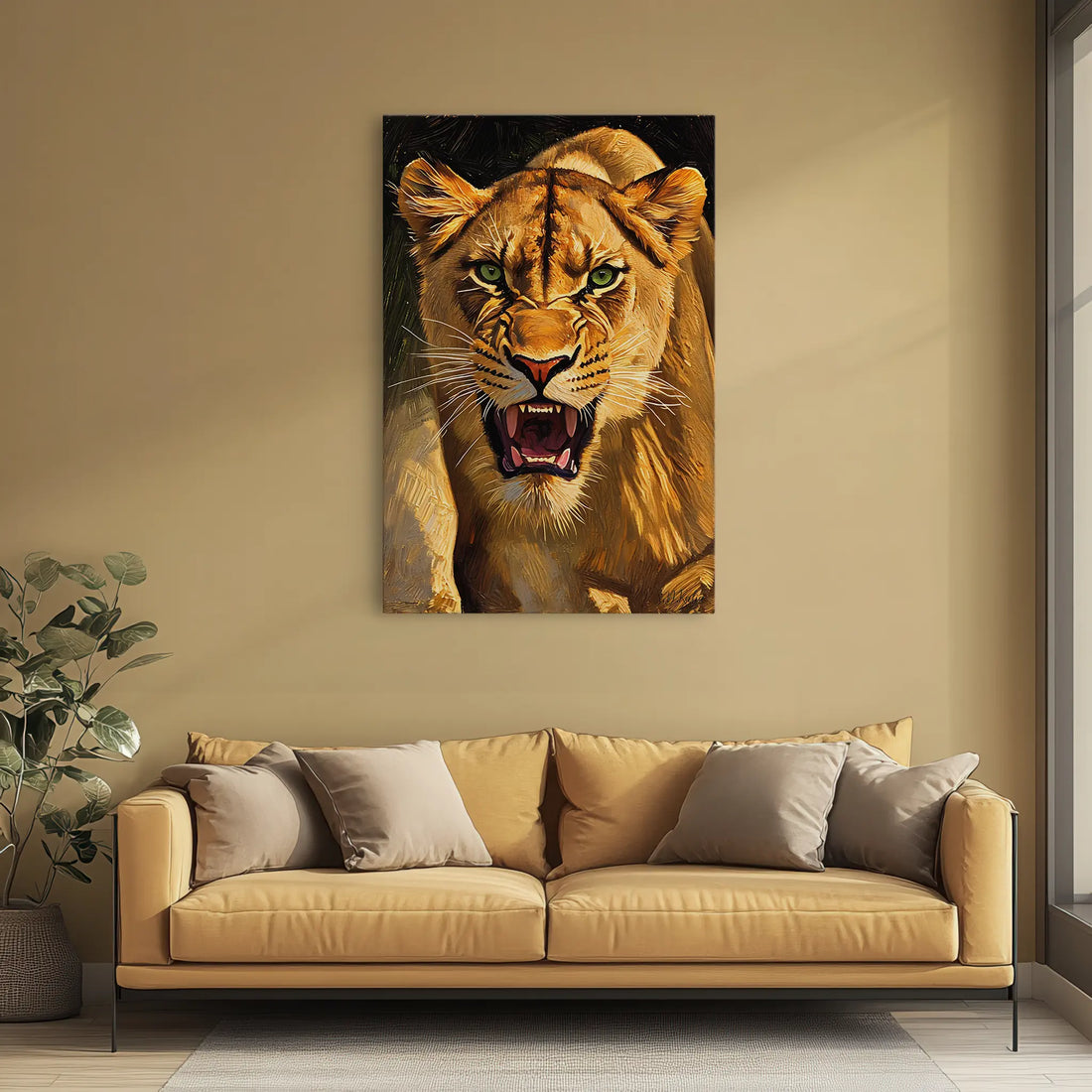 Roaring Lioness Giclée Print 231046 Visual Wall Art AR2:3V Giclée Print