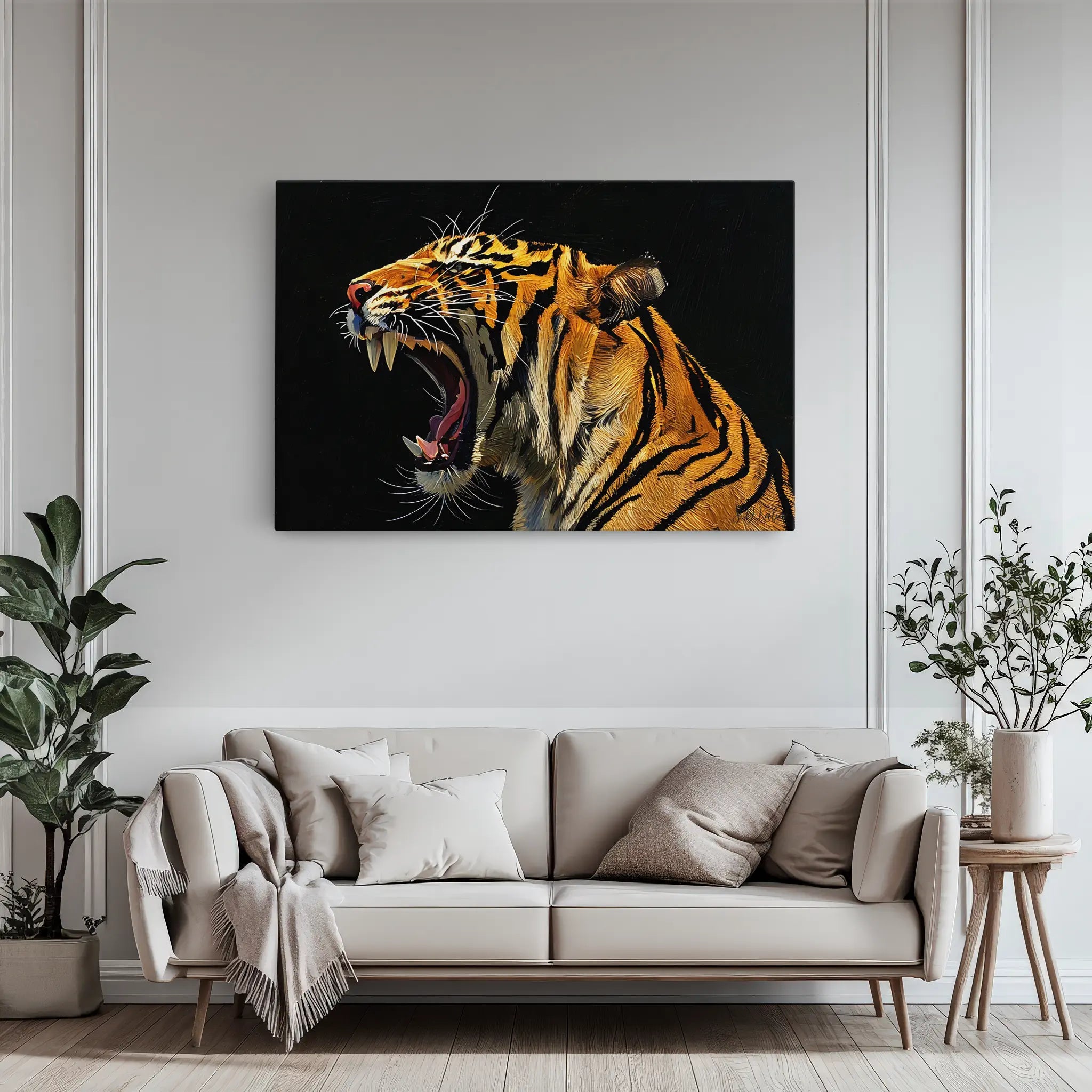 Roaring Tiger Close-Up Big Cat Giclée Print 321010 Visual Wall Art AR3:2H Giclée Print
