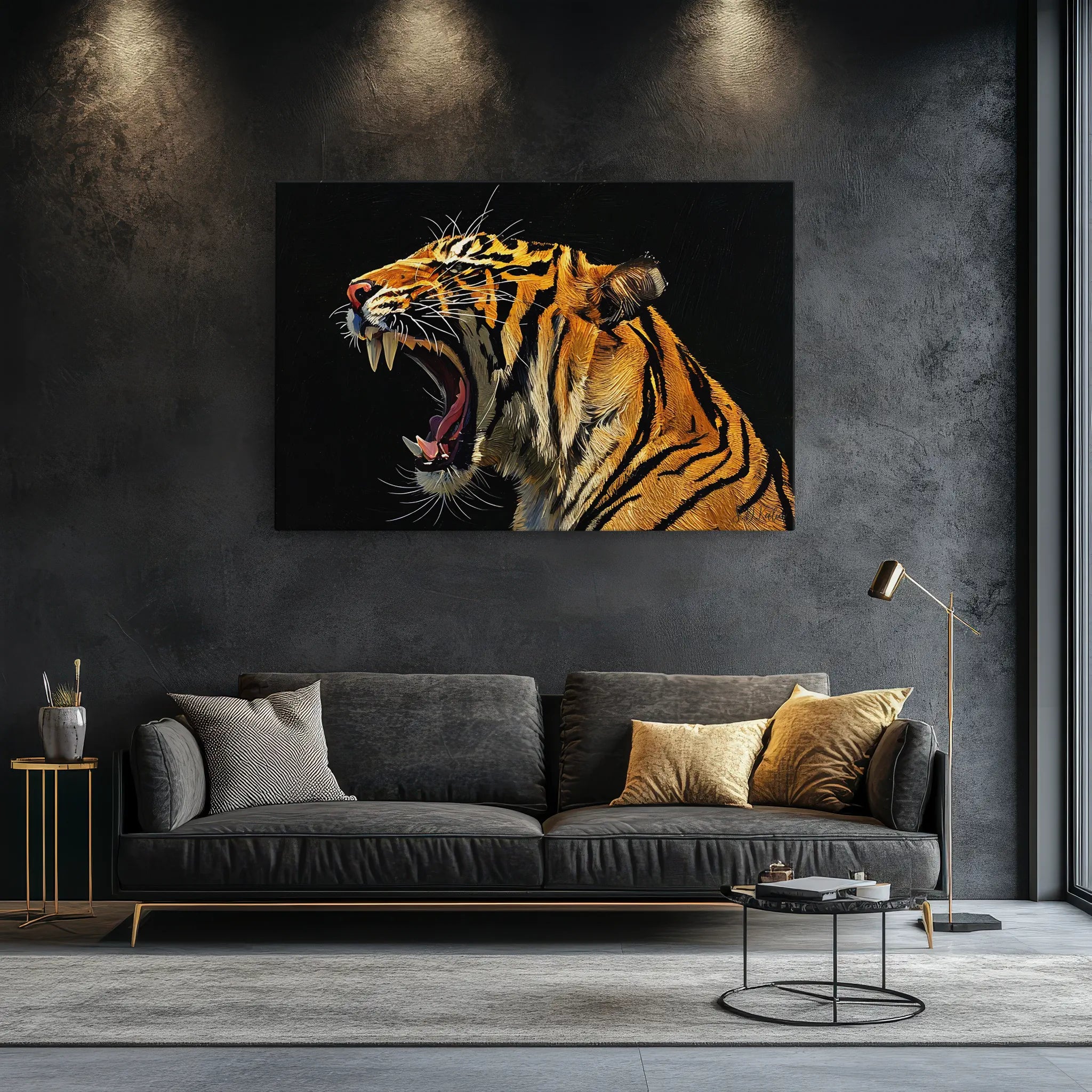Roaring Tiger Close-Up Big Cat Giclée Print 321010 Visual Wall Art AR3:2H Giclée Print