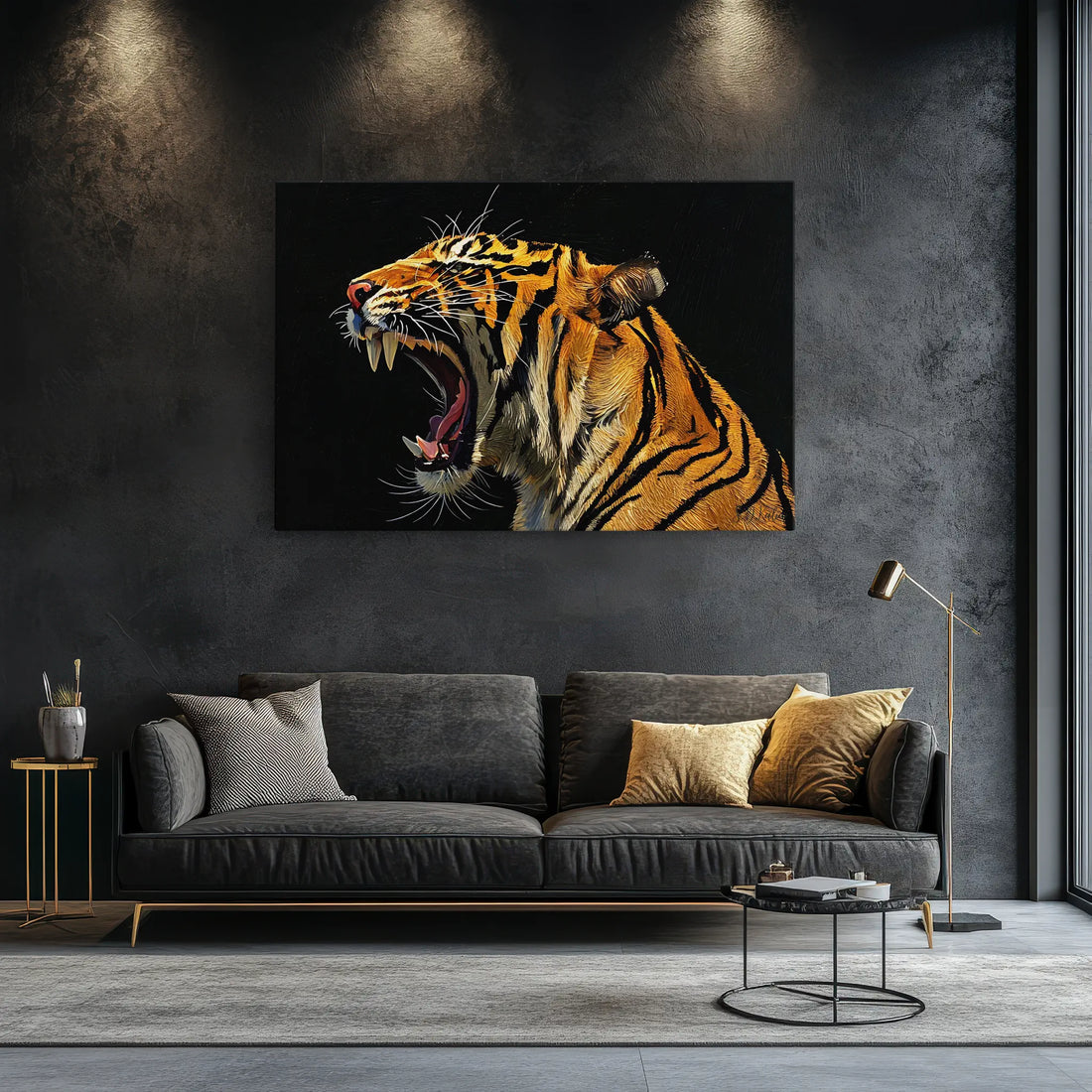 Roaring Tiger Close-Up Big Cat Giclée Print 321010 Visual Wall Art AR3:2H Giclée Print