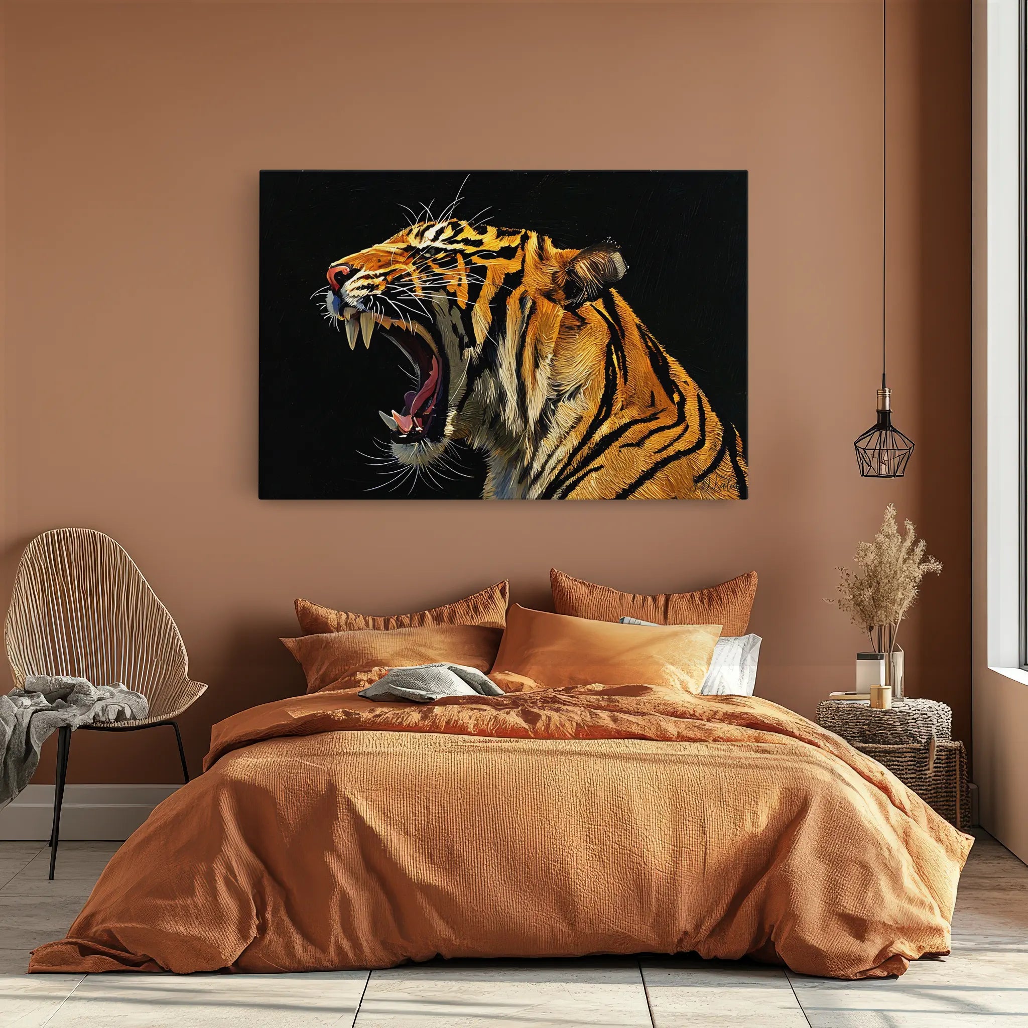 Roaring Tiger Close-Up Big Cat Giclée Print 321010 Visual Wall Art AR3:2H Giclée Print