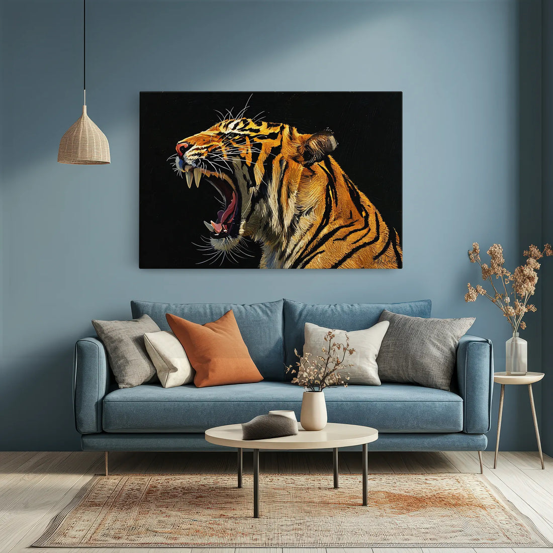 Roaring Tiger Close-Up Big Cat Giclée Print 321010 Visual Wall Art AR3:2H Giclée Print