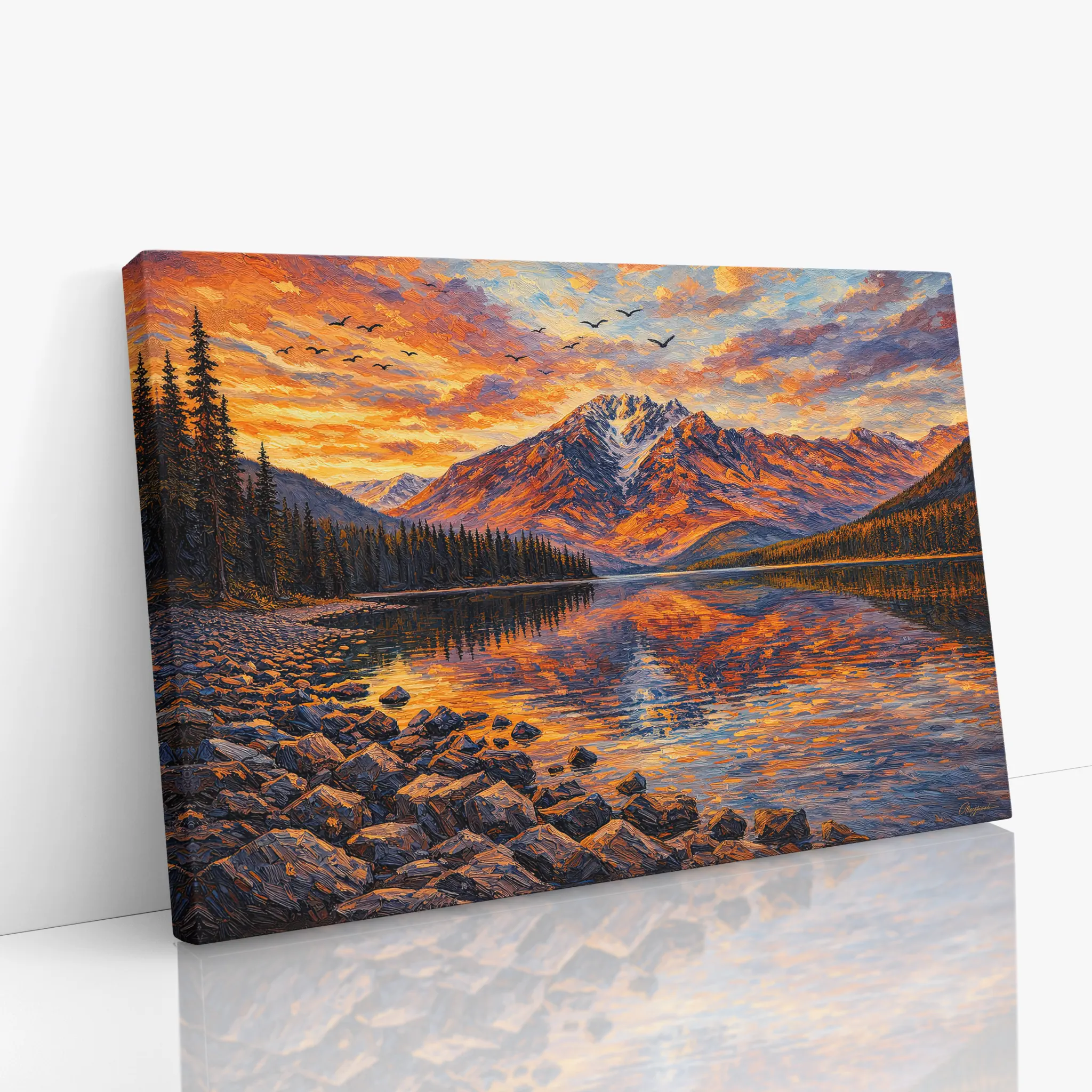 Rocky Alpine Lake Still Life Giclée Print 324008 Visual Wall Art AR3:2H Giclée Print