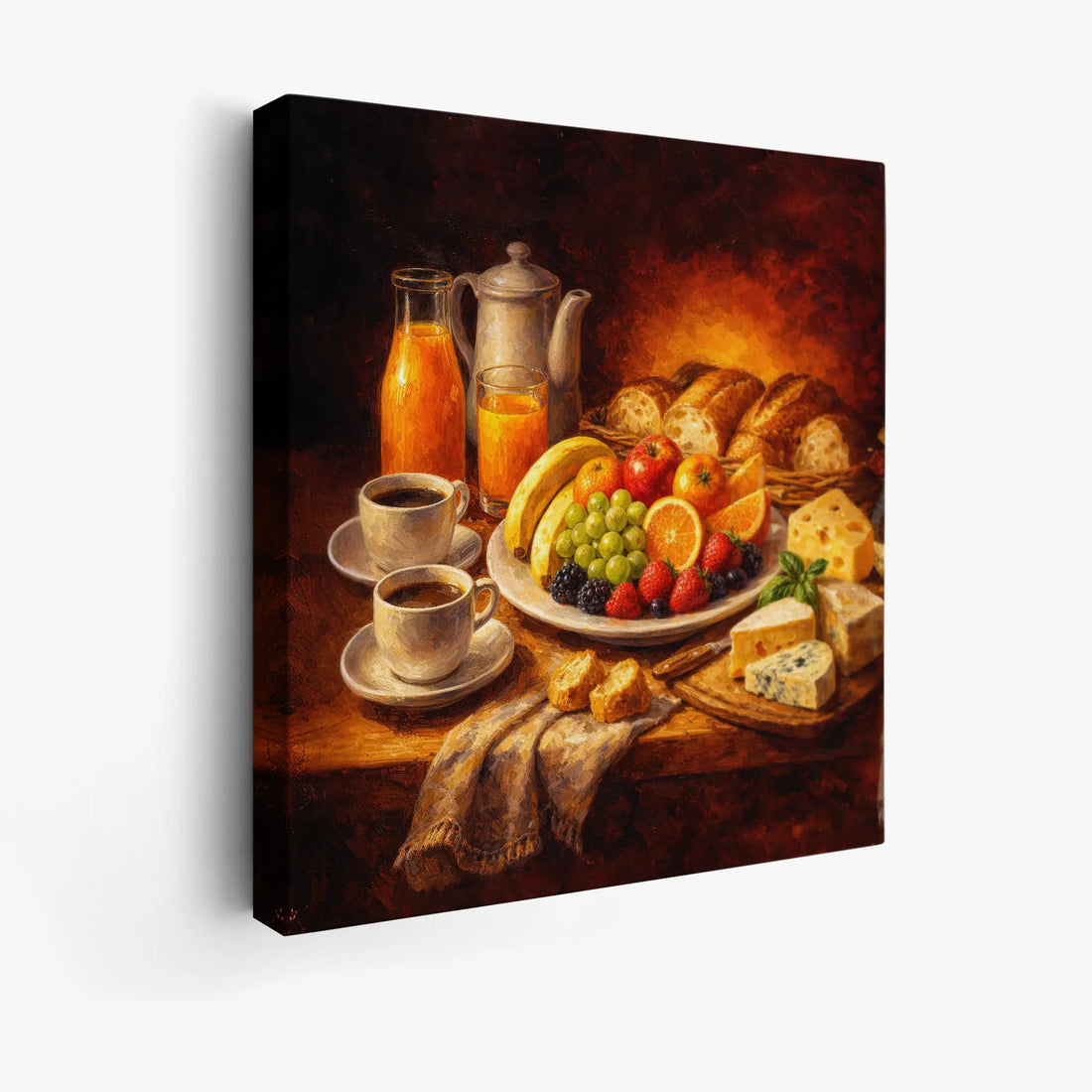 Rustic Breakfast with Cheese Still Life Giclée Print 111006 Visual Wall Art AR1:1S Giclée Print