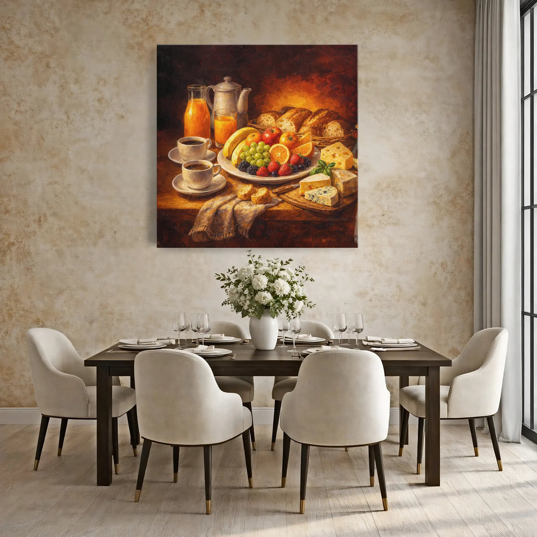 Rustic Breakfast with Cheese Still Life Giclée Print 111006 Visual Wall Art AR1:1S Giclée Print