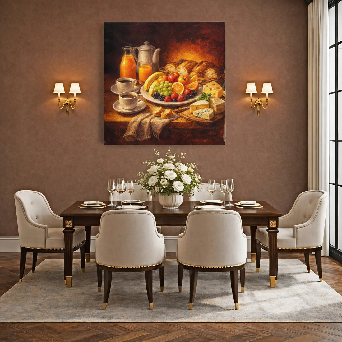 Rustic Breakfast with Cheese Still Life Giclée Print 111006 Visual Wall Art AR1:1S Giclée Print