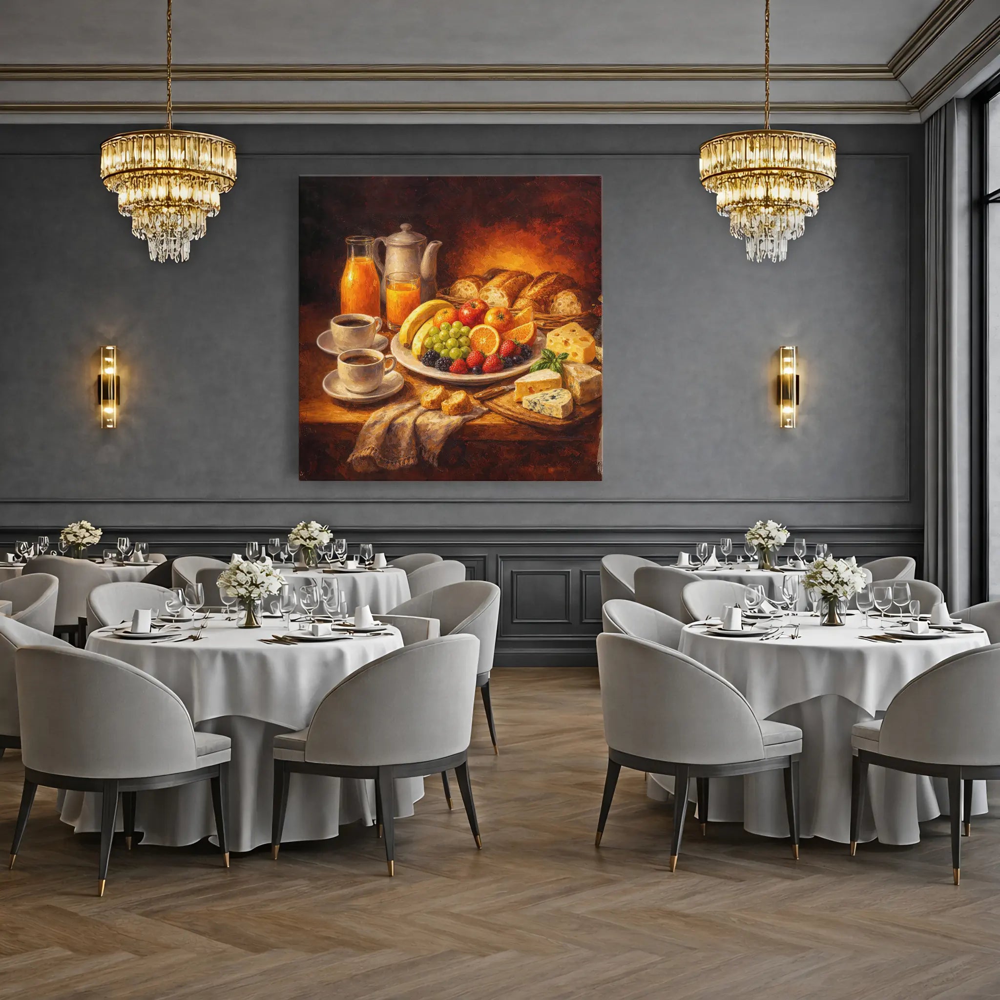 Rustic Breakfast with Cheese Still Life Giclée Print 111006 Visual Wall Art AR1:1S Giclée Print
