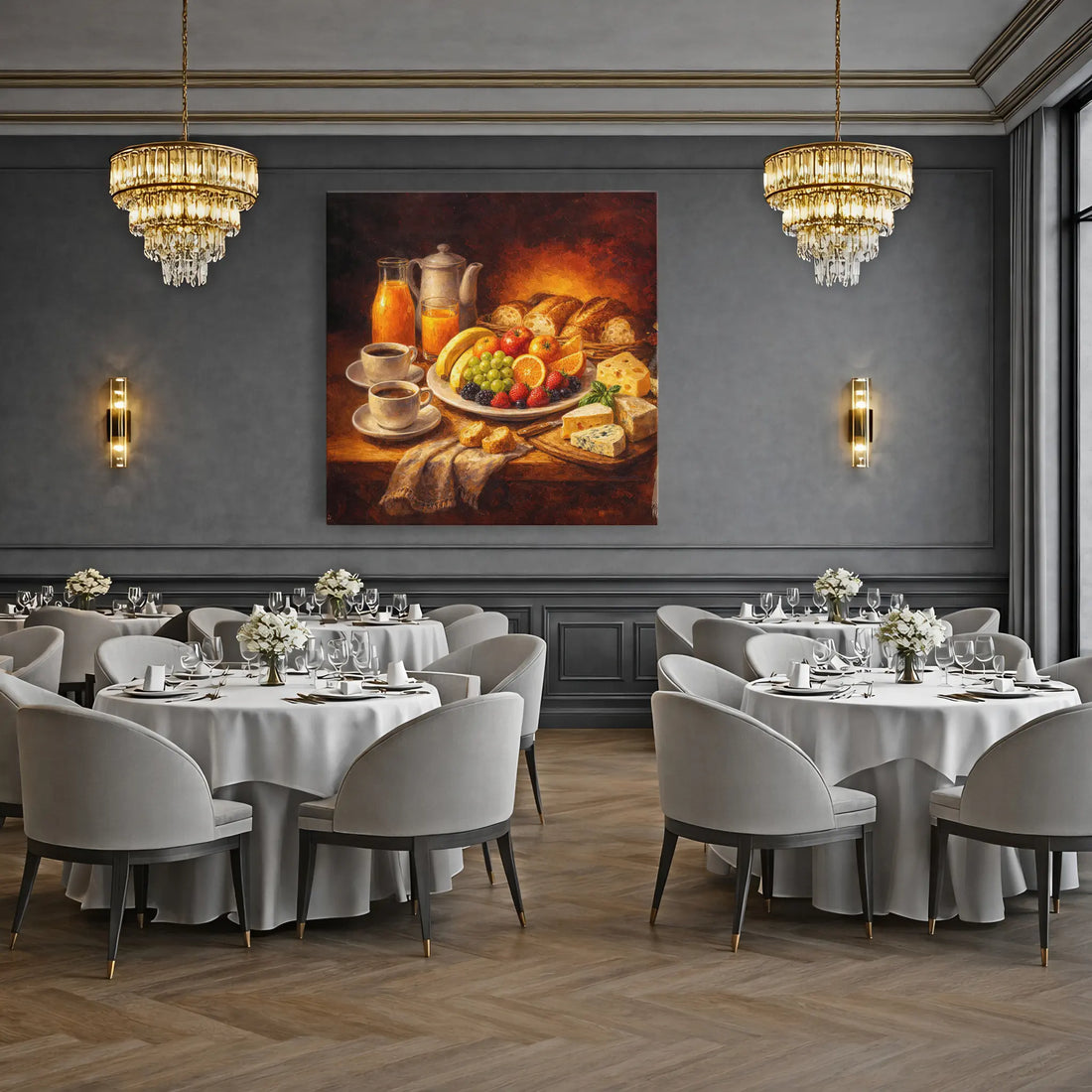 Rustic Breakfast with Cheese Still Life Giclée Print 111006 Visual Wall Art AR1:1S Giclée Print