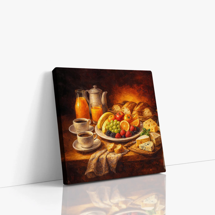 Rustic Breakfast with Cheese Still Life Giclée Print 111006 Visual Wall Art AR1:1S Giclée Print