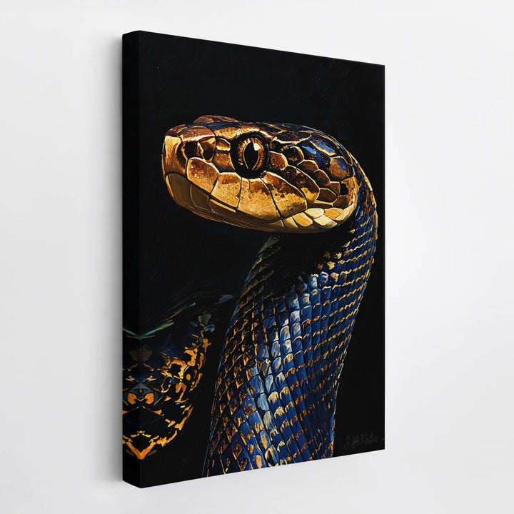 Sapphire Serpent Gilded Gaze Giclée Print 231096 Visual Wall Art AR2:3V Giclée Print