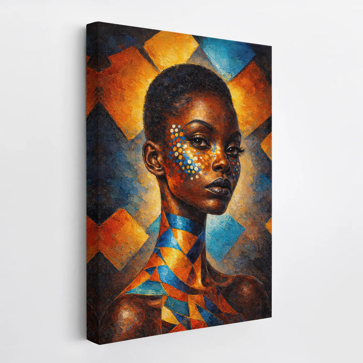 Sapphire and Saffron Mosaic Portrait Giclée Print 235013 Visual Wall Art AR2:3V Giclée Print