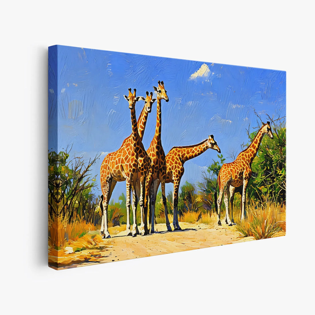 Savanna Sentinels A Tower of Giraffes Giclée Print 321021 Visual Wall Art AR3:2H Giclée Print