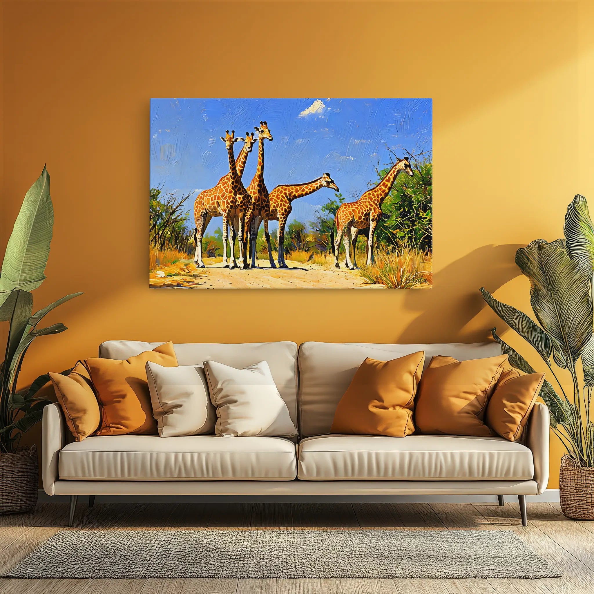 Savanna Sentinels A Tower of Giraffes Giclée Print 321021 Visual Wall Art AR3:2H Giclée Print