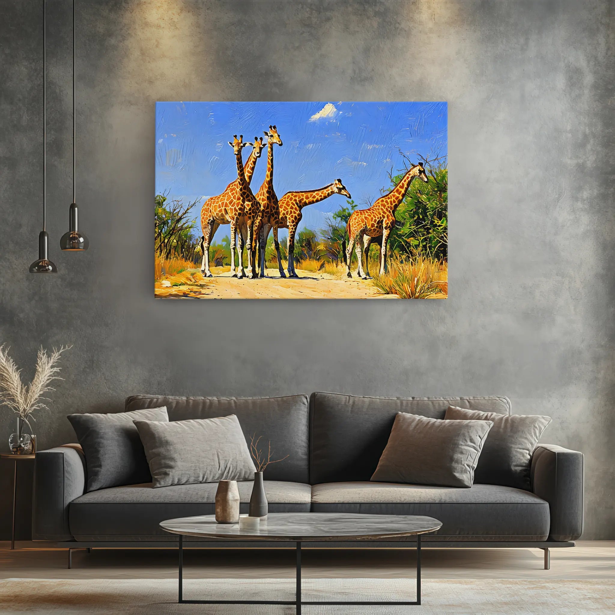 Savanna Sentinels A Tower of Giraffes Giclée Print 321021 Visual Wall Art AR3:2H Giclée Print