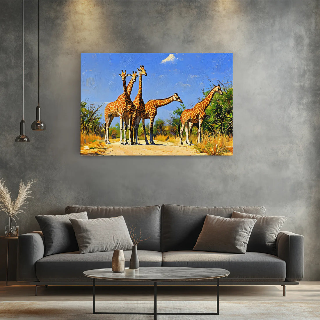 Savanna Sentinels A Tower of Giraffes Giclée Print 321021 Visual Wall Art AR3:2H Giclée Print