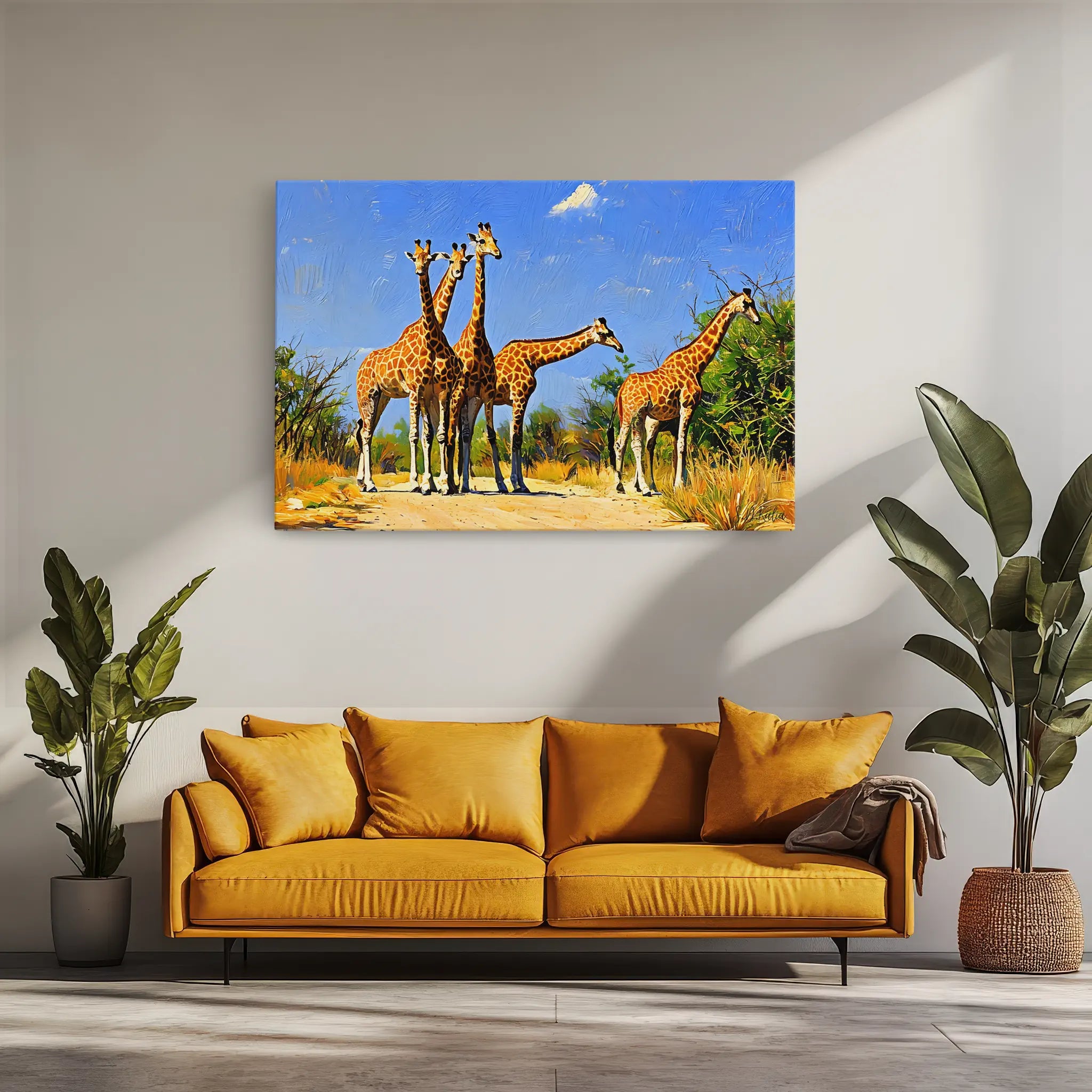 Savanna Sentinels A Tower of Giraffes Giclée Print 321021 Visual Wall Art AR3:2H Giclée Print