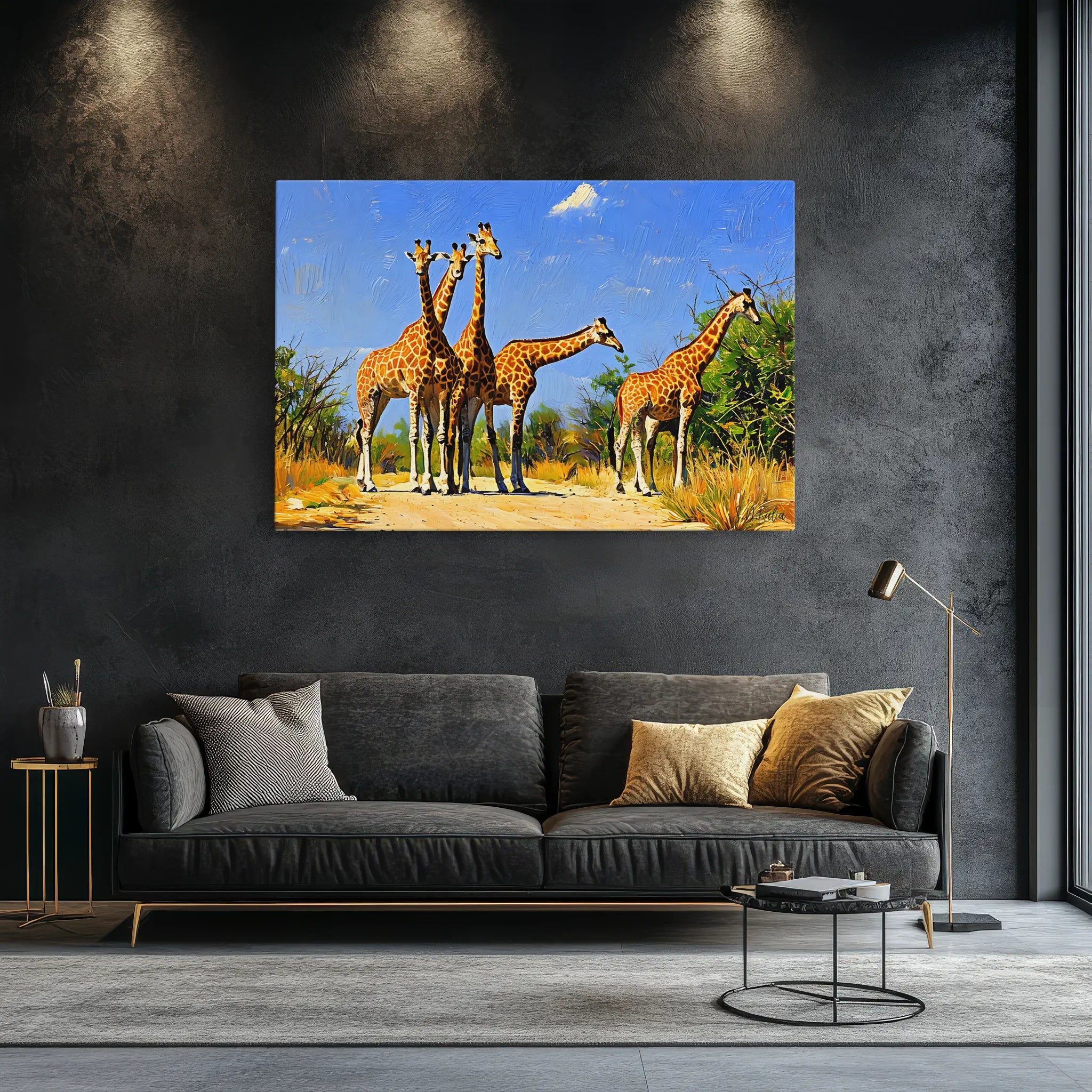 Savanna Sentinels A Tower of Giraffes Giclée Print 321021 Visual Wall Art AR3:2H Giclée Print