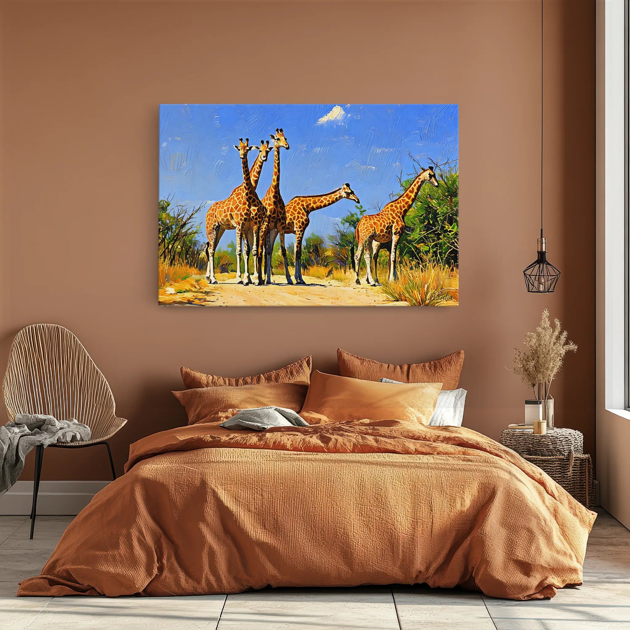 Savanna Sentinels A Tower of Giraffes Giclée Print 321021 Visual Wall Art AR3:2H Giclée Print