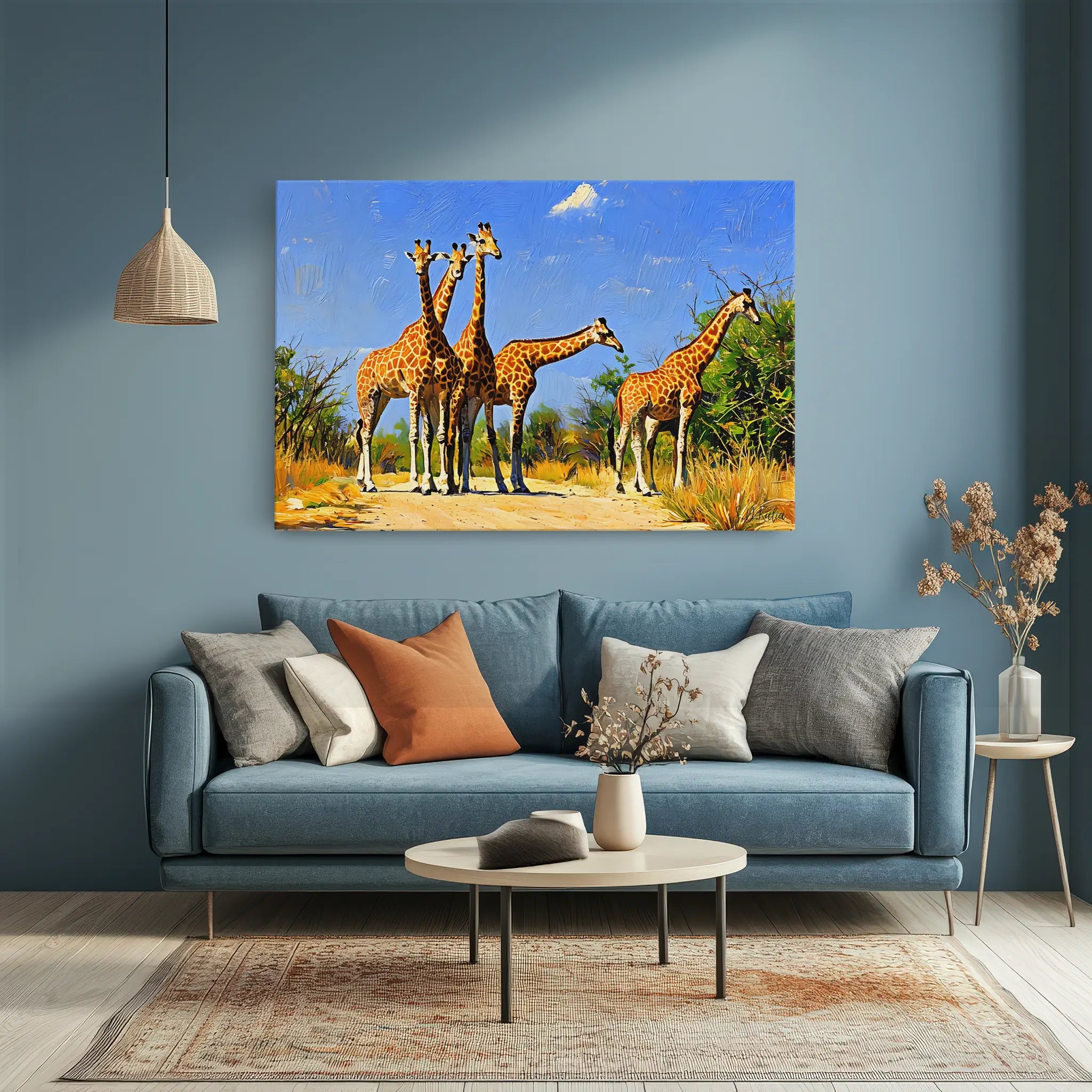 Savanna Sentinels A Tower of Giraffes Giclée Print 321021 Visual Wall Art AR3:2H Giclée Print