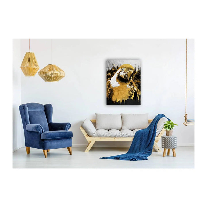 Scarlette Macaw Gold Giclée Print 34907 Visual Wall Art