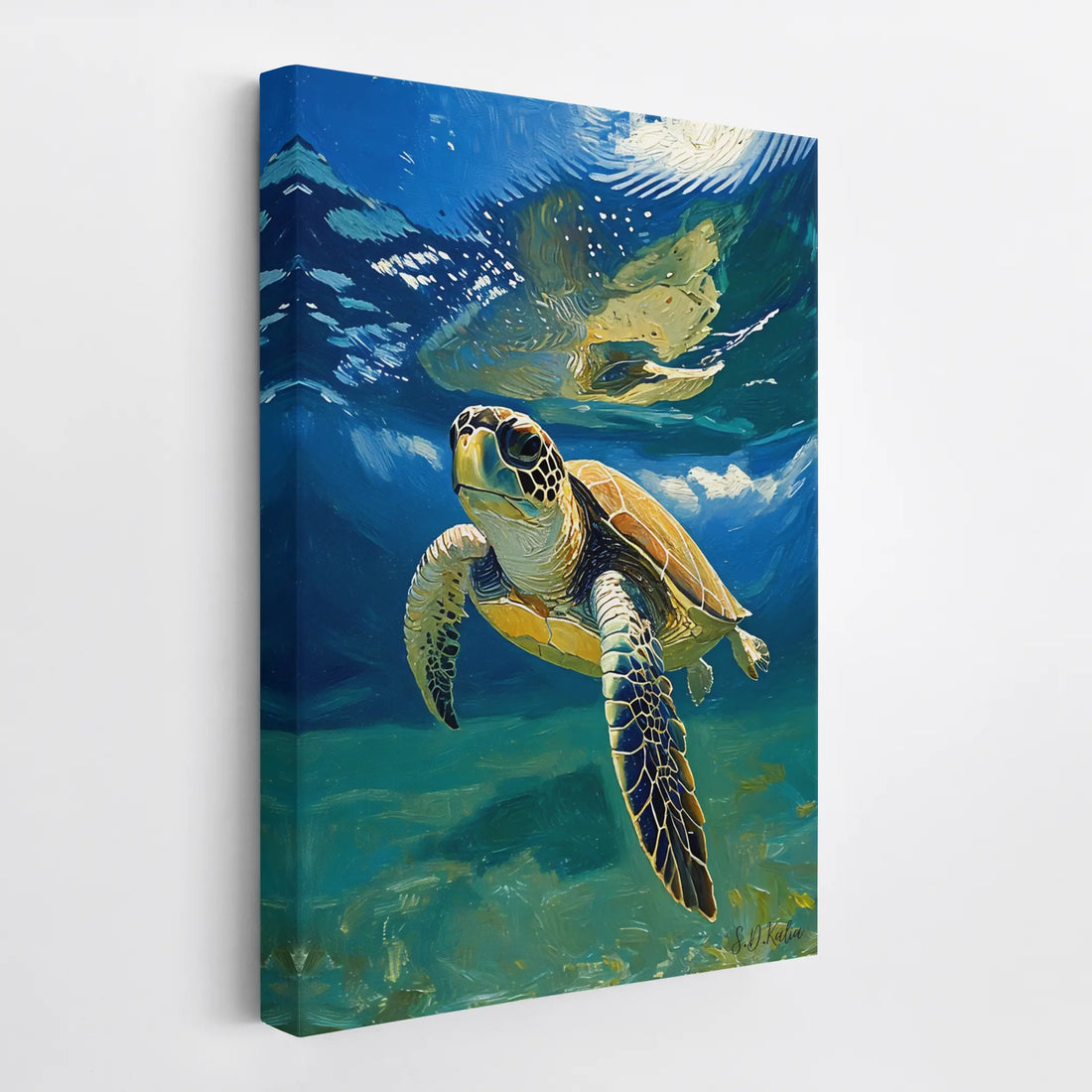 Sea Turtle Swimming Underwater Giclée Print 231049 Visual Wall Art AR2:3V Giclée Print