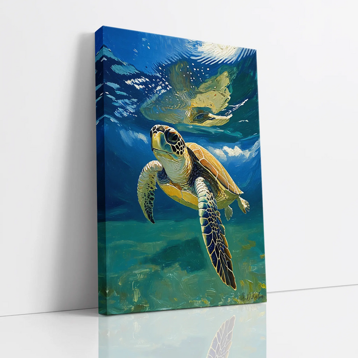 Sea Turtle Swimming Underwater Giclée Print 231049 Visual Wall Art AR2:3V Giclée Print