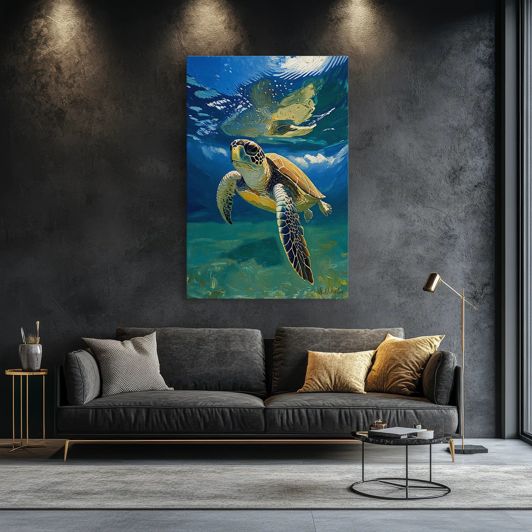 Sea Turtle Swimming Underwater Giclée Print 231049 Visual Wall Art AR2:3V Giclée Print