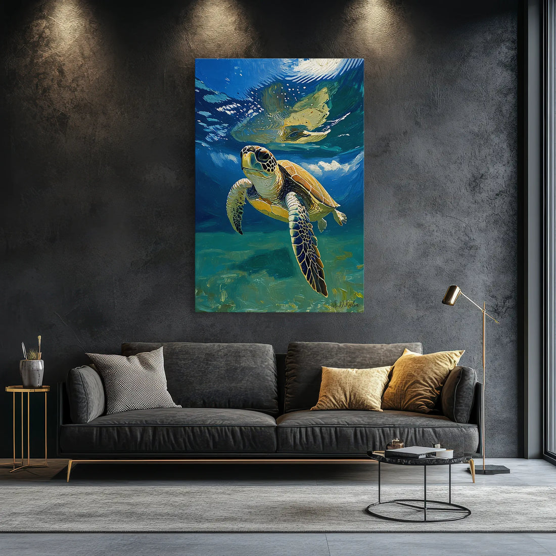 Sea Turtle Swimming Underwater Giclée Print 231049 Visual Wall Art AR2:3V Giclée Print