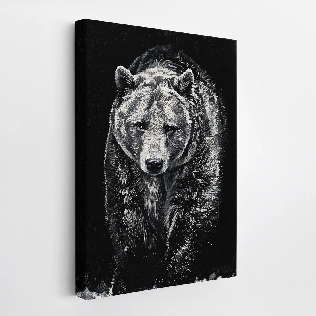 Sentinel Grizzly in Shadow Monochrome Giclée Print 231051 Visual Wall Art AR2:3V Giclée Print