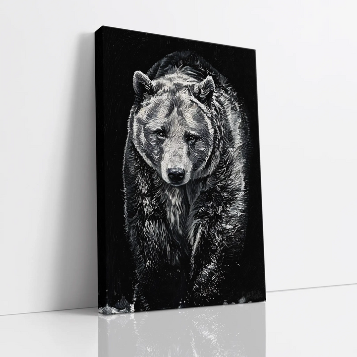 Sentinel Grizzly in Shadow Monochrome Giclée Print 231051 Visual Wall Art AR2:3V Giclée Print