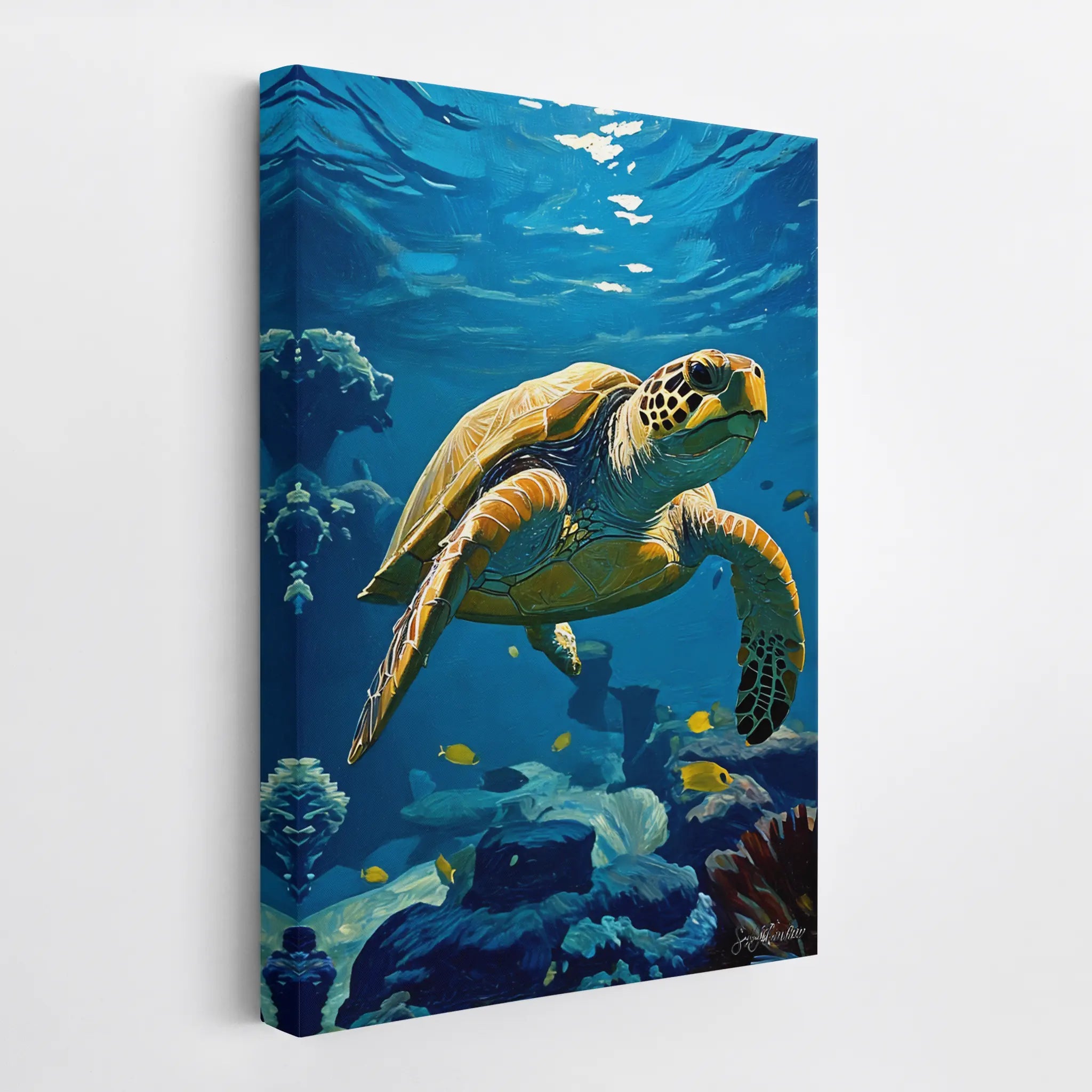 Serene Sea Turtle Glide Giclée Print 231052 Visual Wall Art AR2:3V Giclée Print