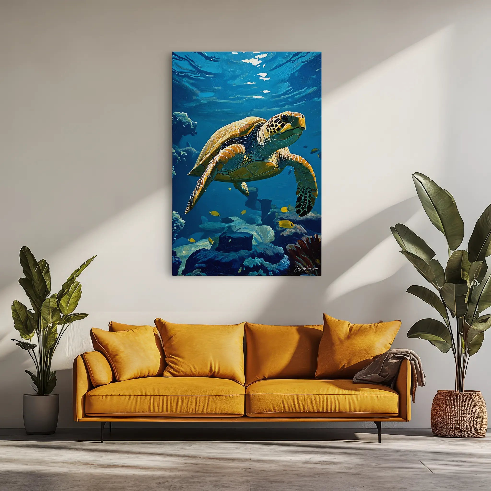 Serene Sea Turtle Glide Giclée Print 231052 Visual Wall Art AR2:3V Giclée Print