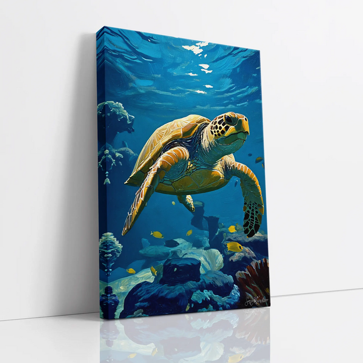 Serene Sea Turtle Glide Giclée Print 231052 Visual Wall Art AR2:3V Giclée Print
