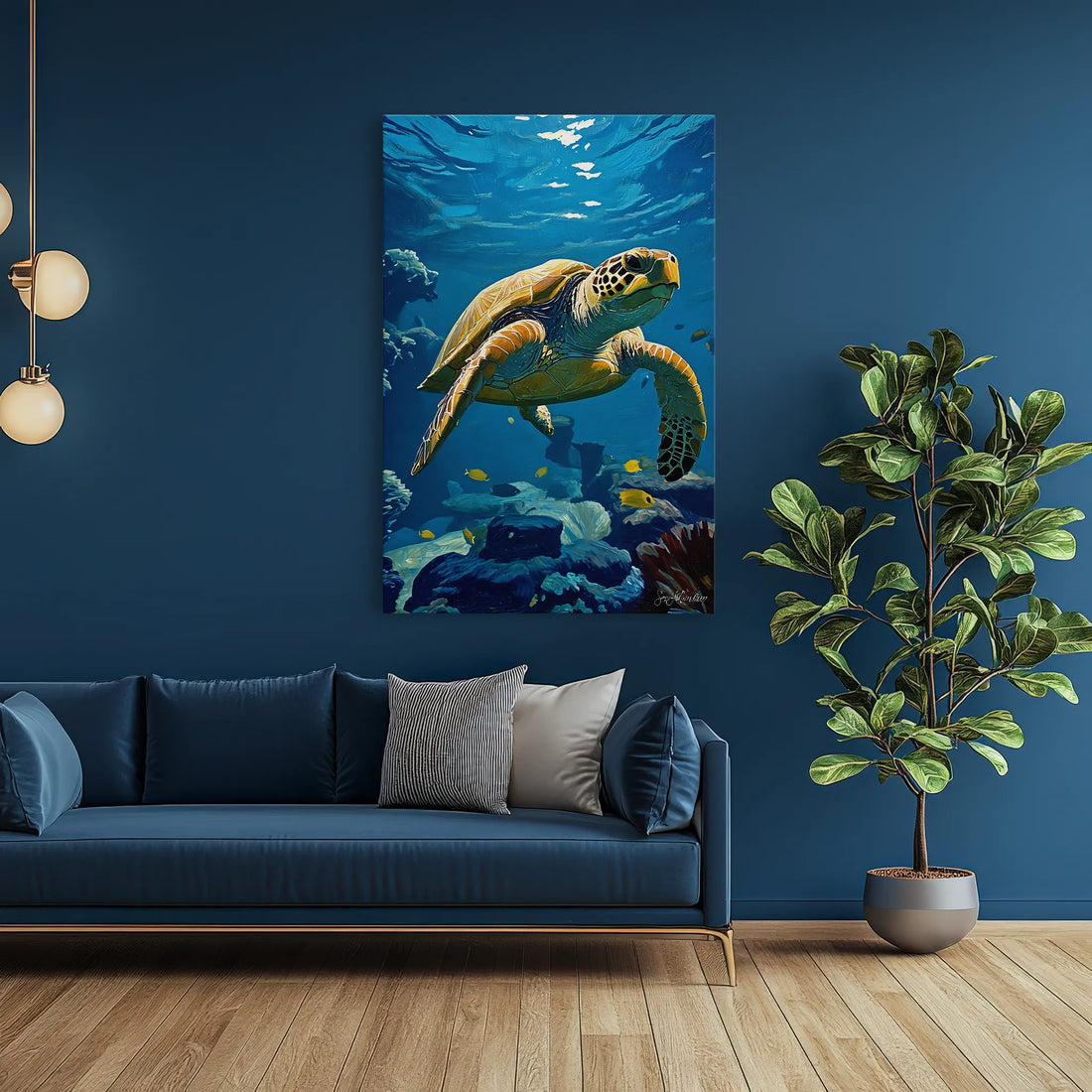 Serene Sea Turtle Glide Giclée Print 231052 Visual Wall Art AR2:3V Giclée Print