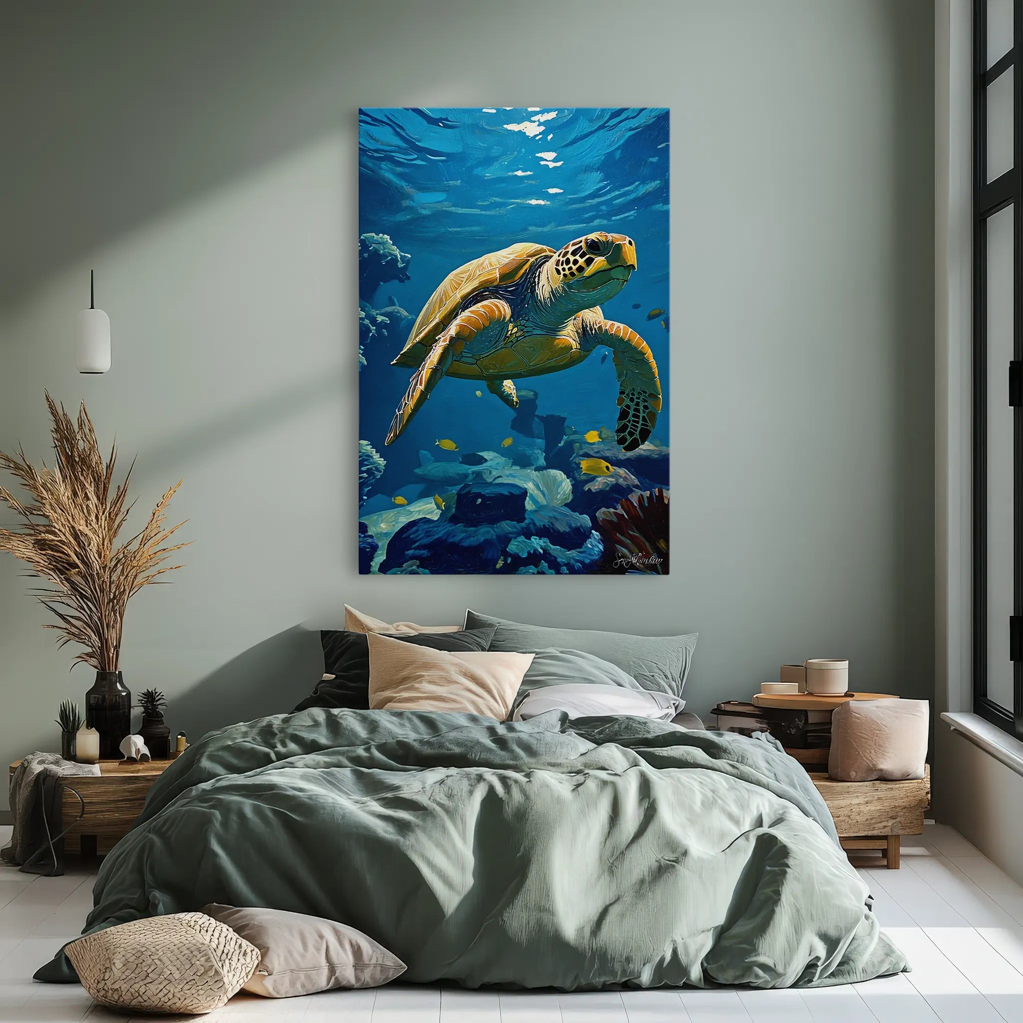 Serene Sea Turtle Glide Giclée Print 231052 Visual Wall Art AR2:3V Giclée Print