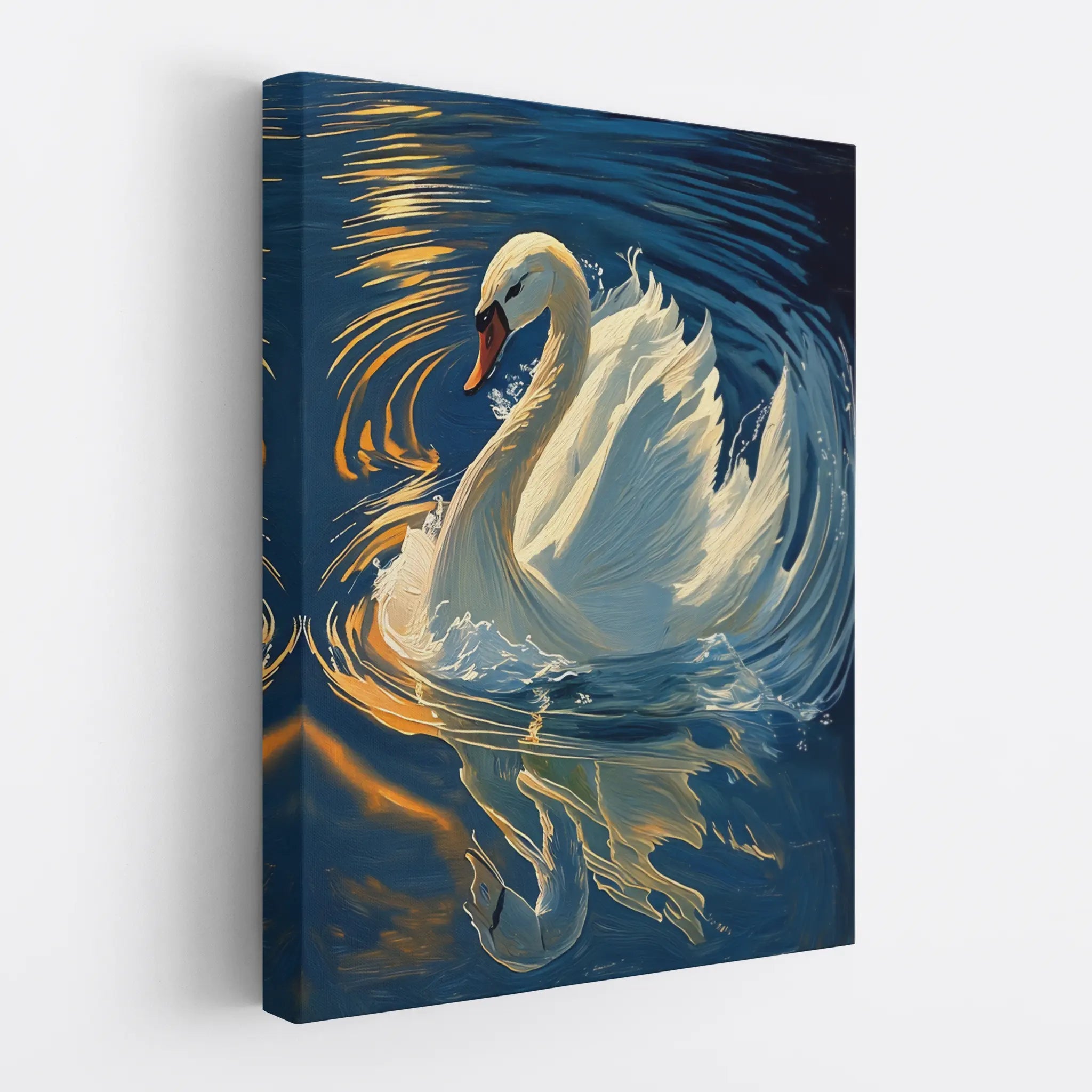 Serene Swan Reflection In Water Giclée Print 454019 Visual Wall Art AR3:4V-AR4:5V Giclée Print