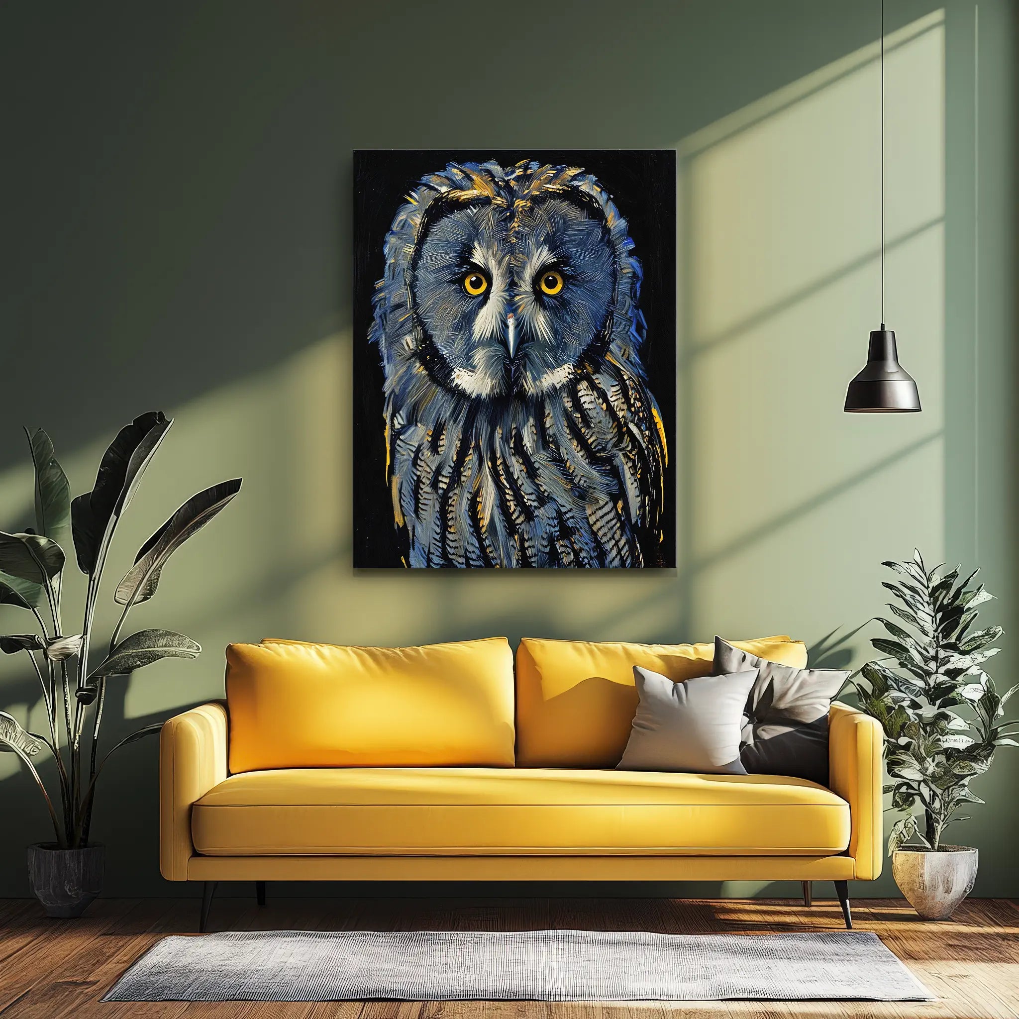 Shadowed Sentinel Owl Giclée Print 454641 Visual Wall Art AR3:4V-AR4:5V Giclée Print